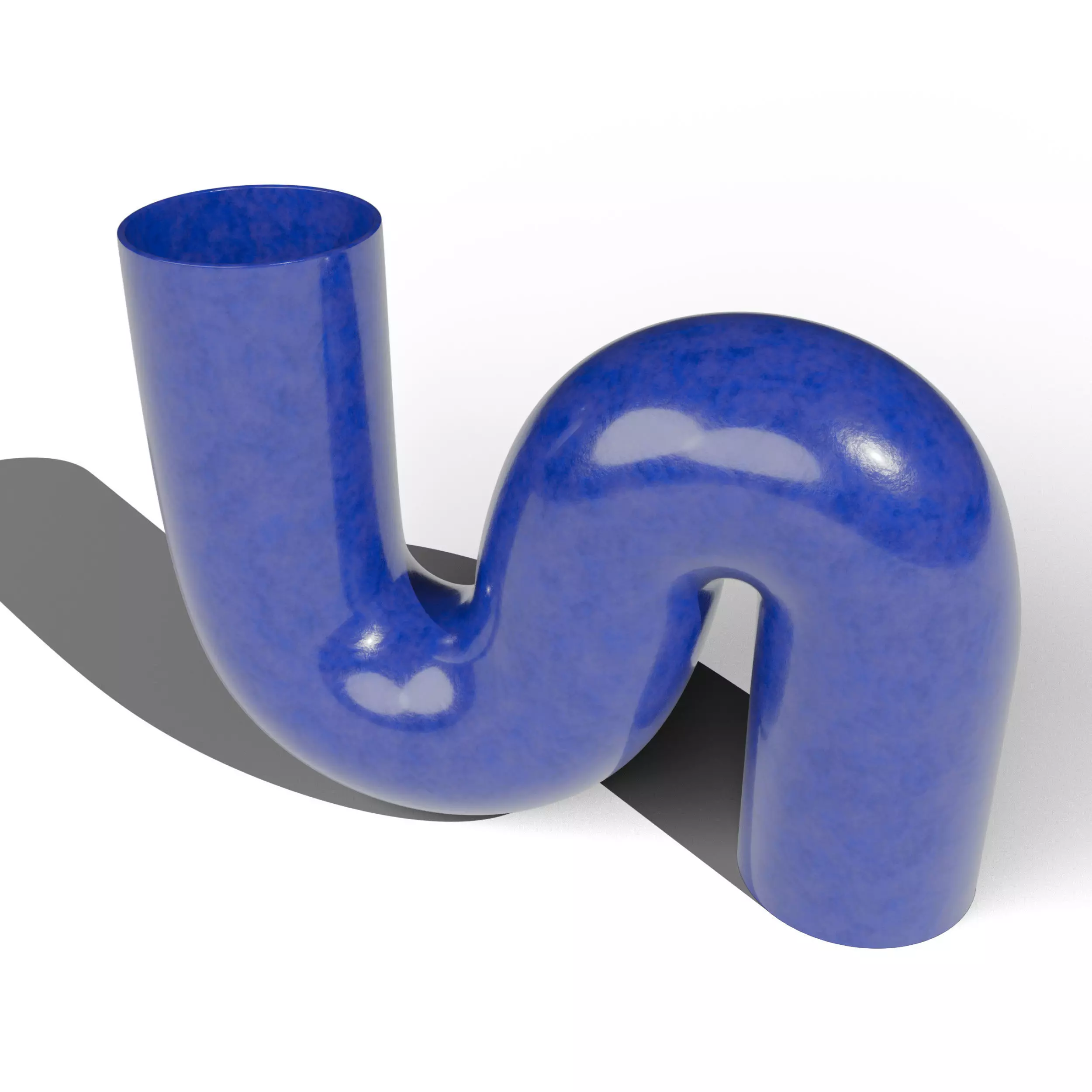 Simple tube vase S Low-poly 3D model_0