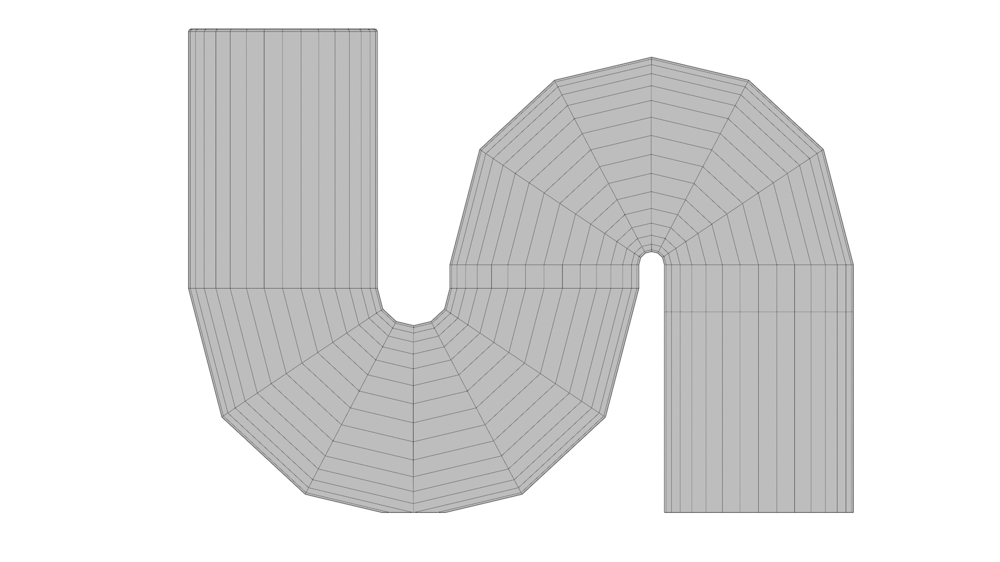 Simple tube vase S Low-poly 3D model_6