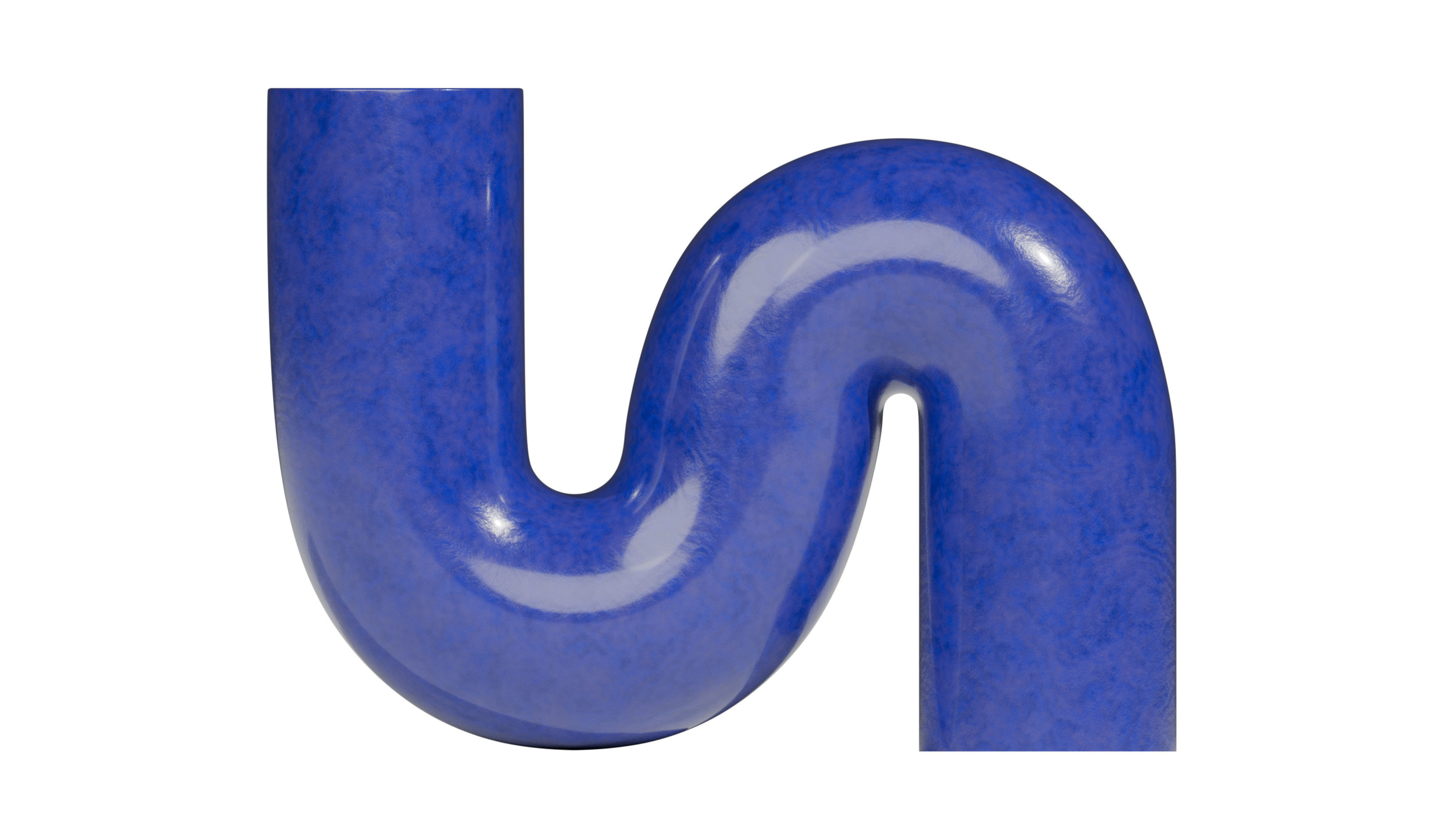 Simple tube vase S Low-poly 3D model_2