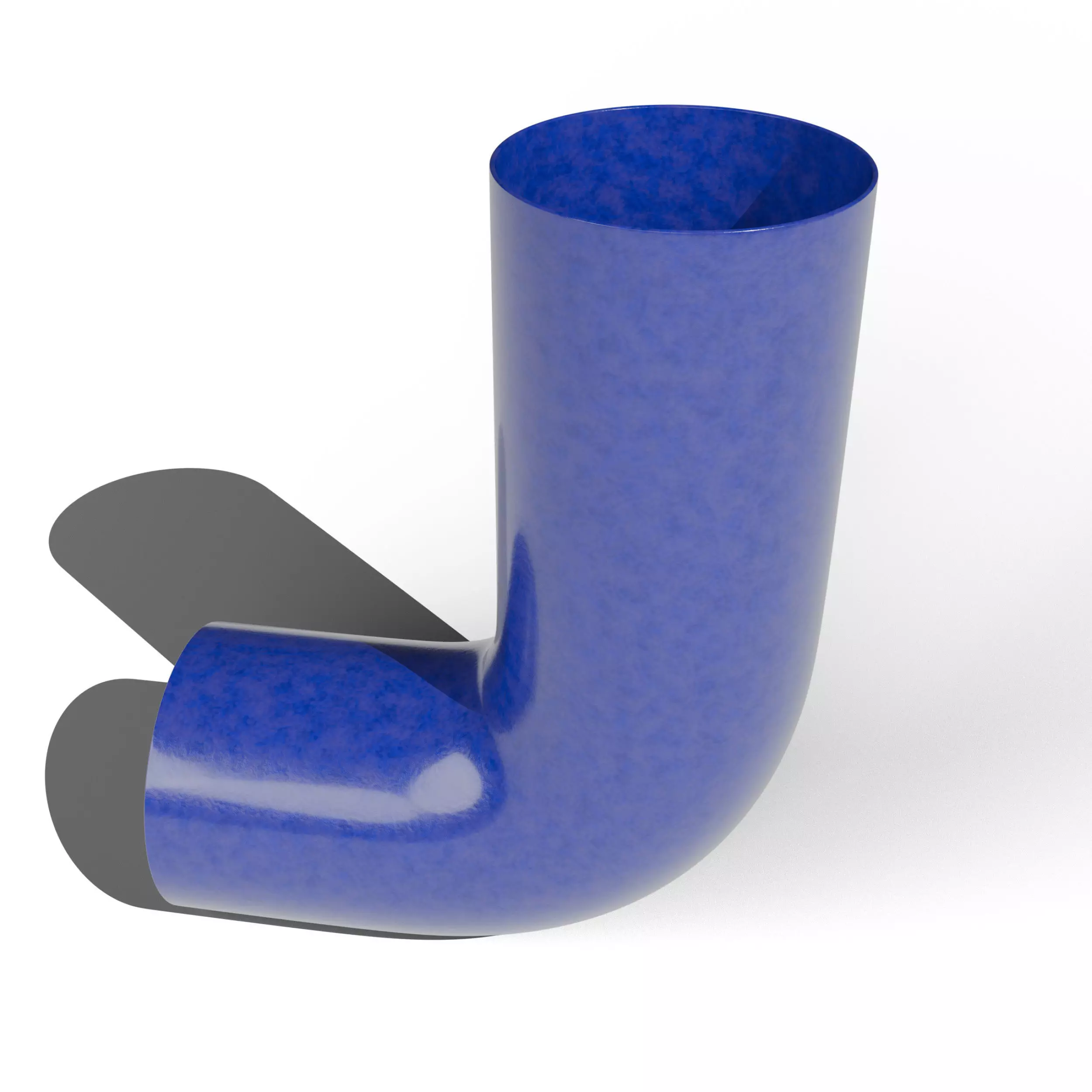 Simple tube vase I Low-poly 3D model_0