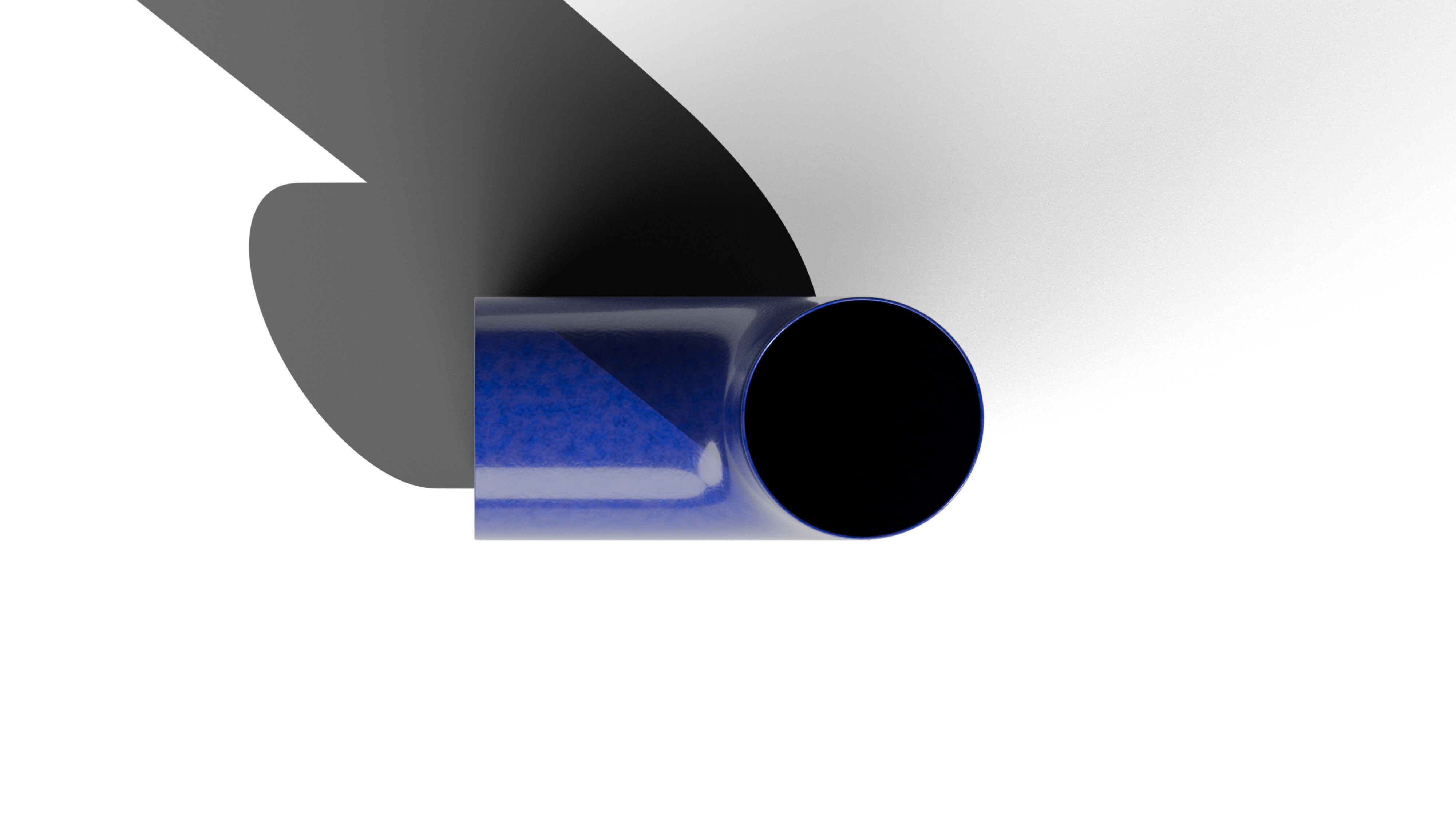 Simple tube vase L Low-poly 3D model_3