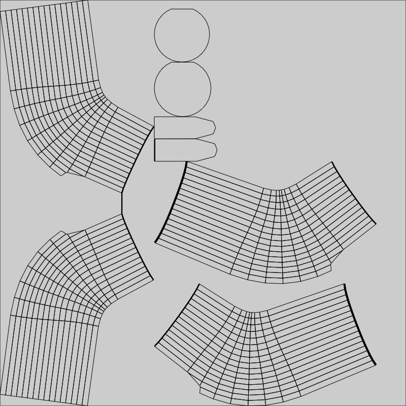 Simple tube vase L Low-poly 3D model_7