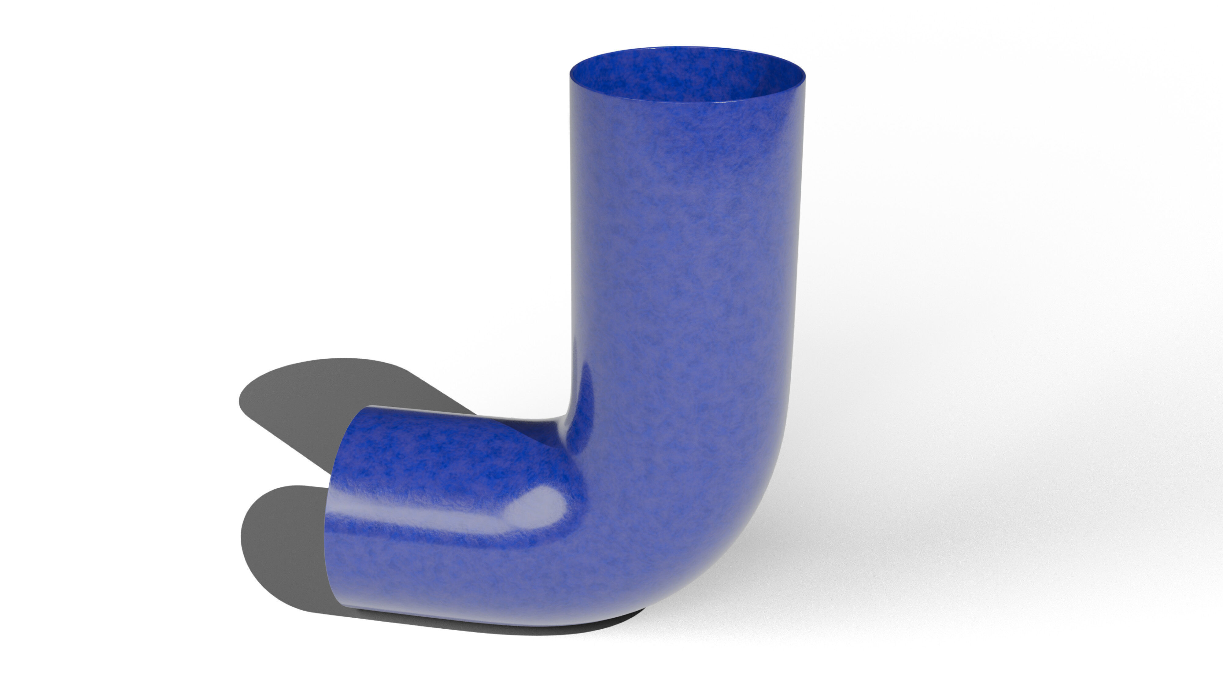 Simple tube vase L Low-poly 3D model_1