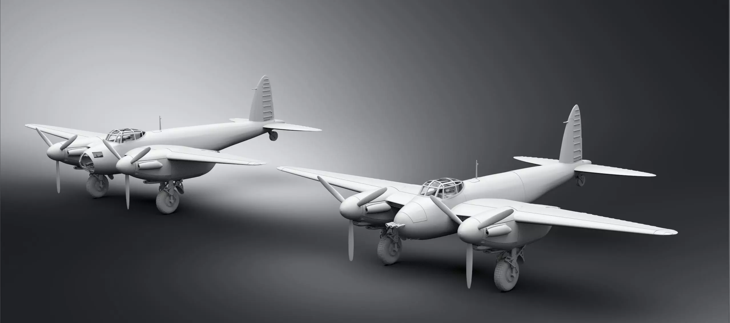 De Havilland Mosquito late scale model 3D print model_0