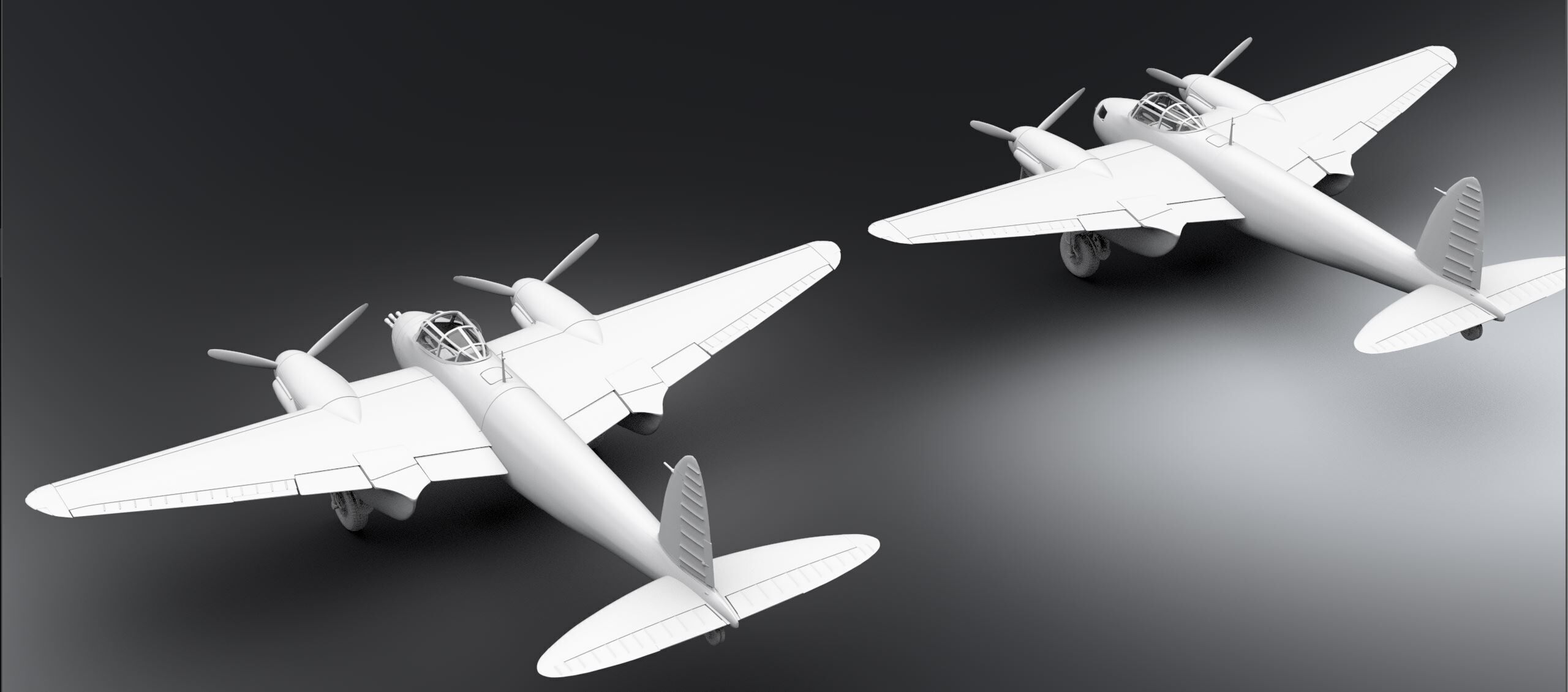 De Havilland Mosquito late scale model 3D print model_8