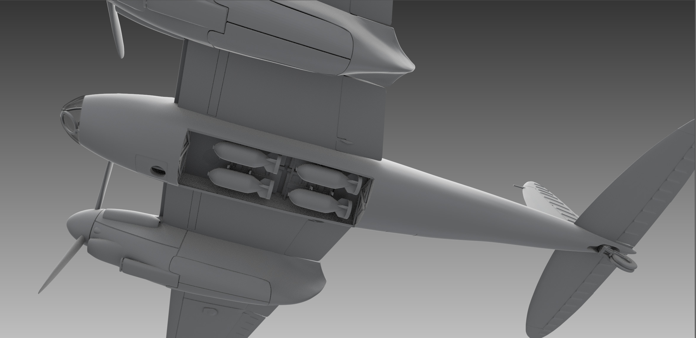 De Havilland Mosquito late scale model 3D print model_6
