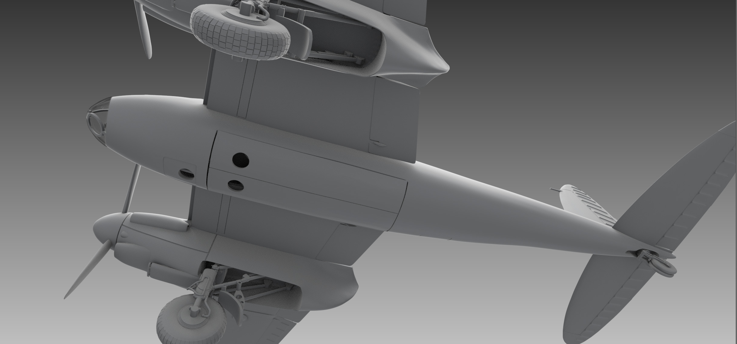 De Havilland Mosquito late scale model 3D print model_5