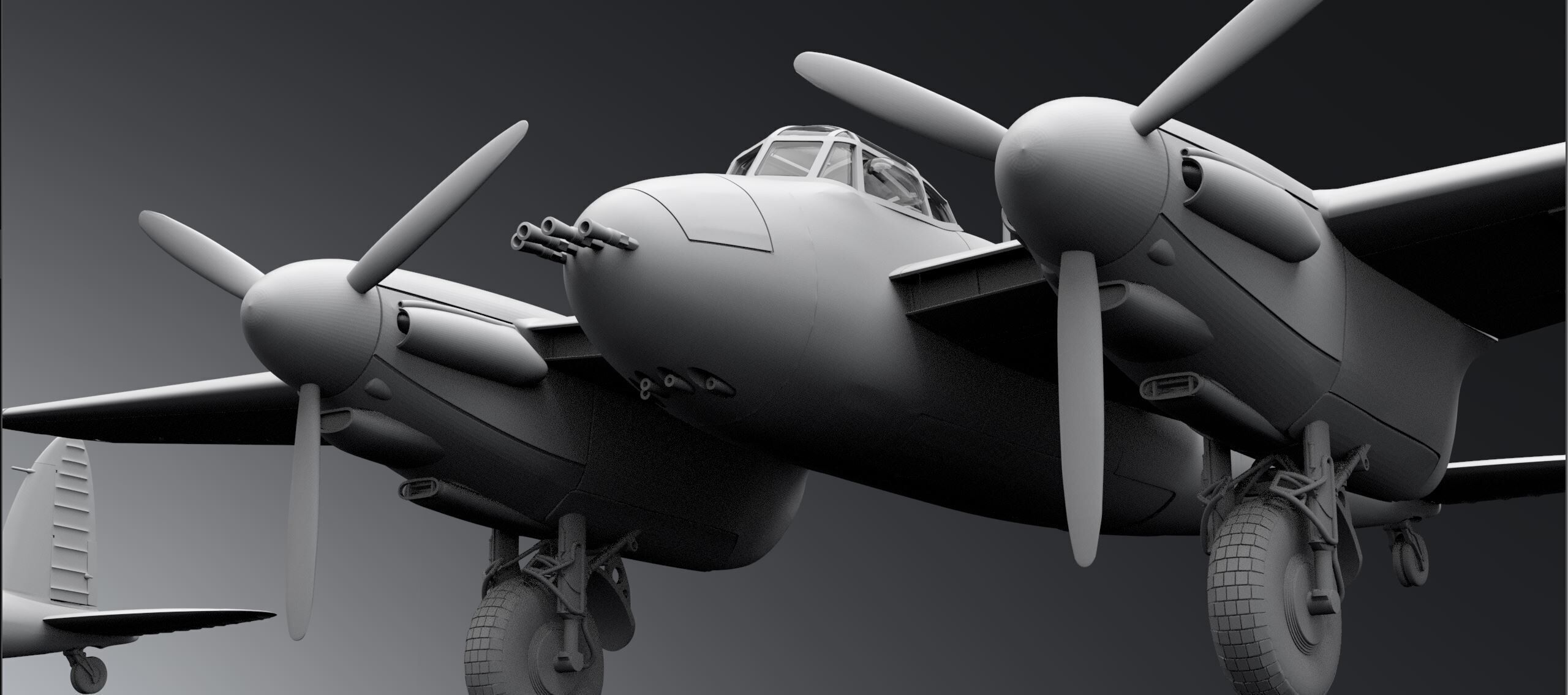 De Havilland Mosquito late scale model 3D print model_4
