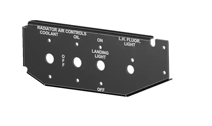 Left switch panel - P-51D - 106-54314