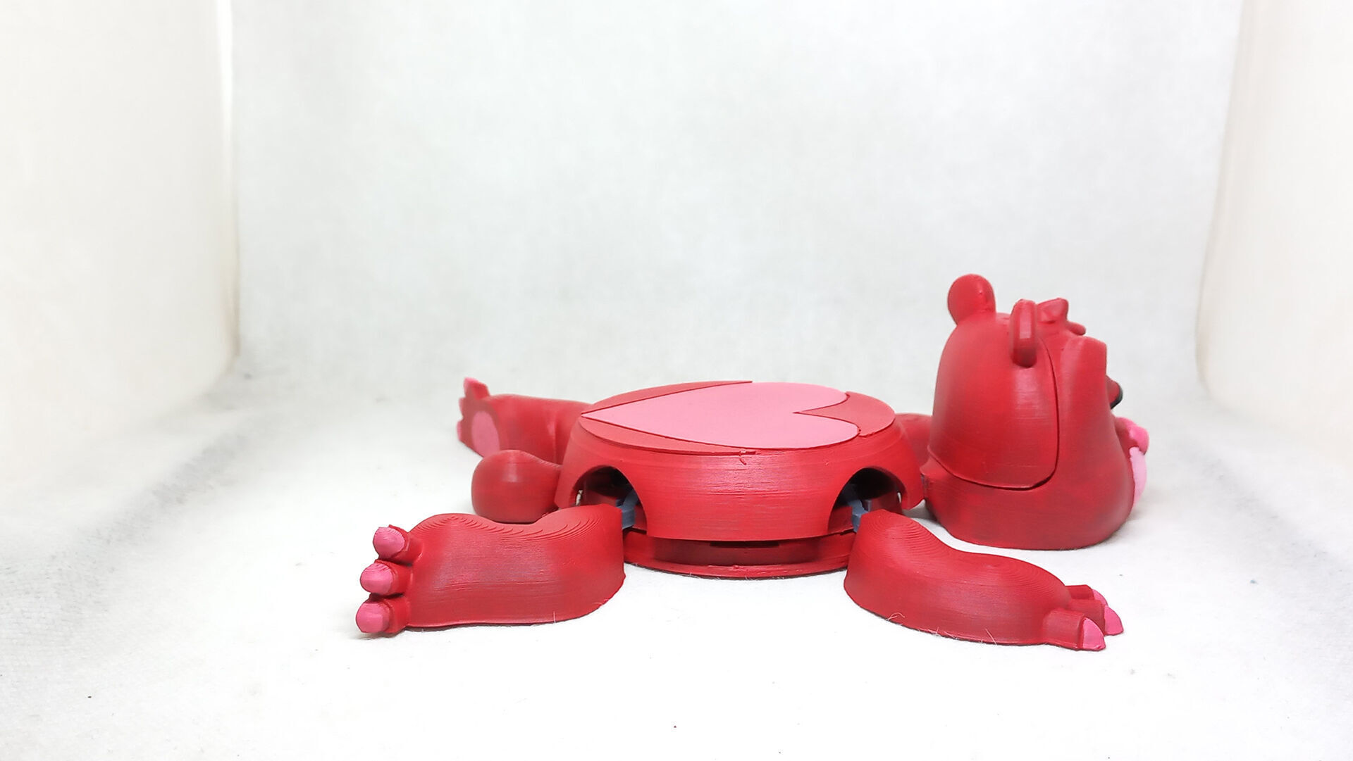 valentine teddy bear cup holder No Supports needed 3D print model_8