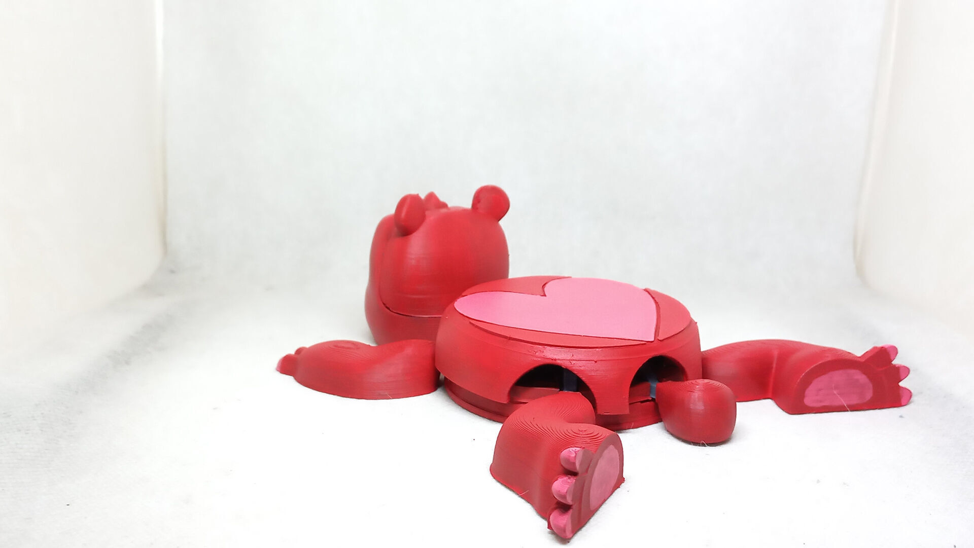 valentine teddy bear cup holder No Supports needed 3D print model_5