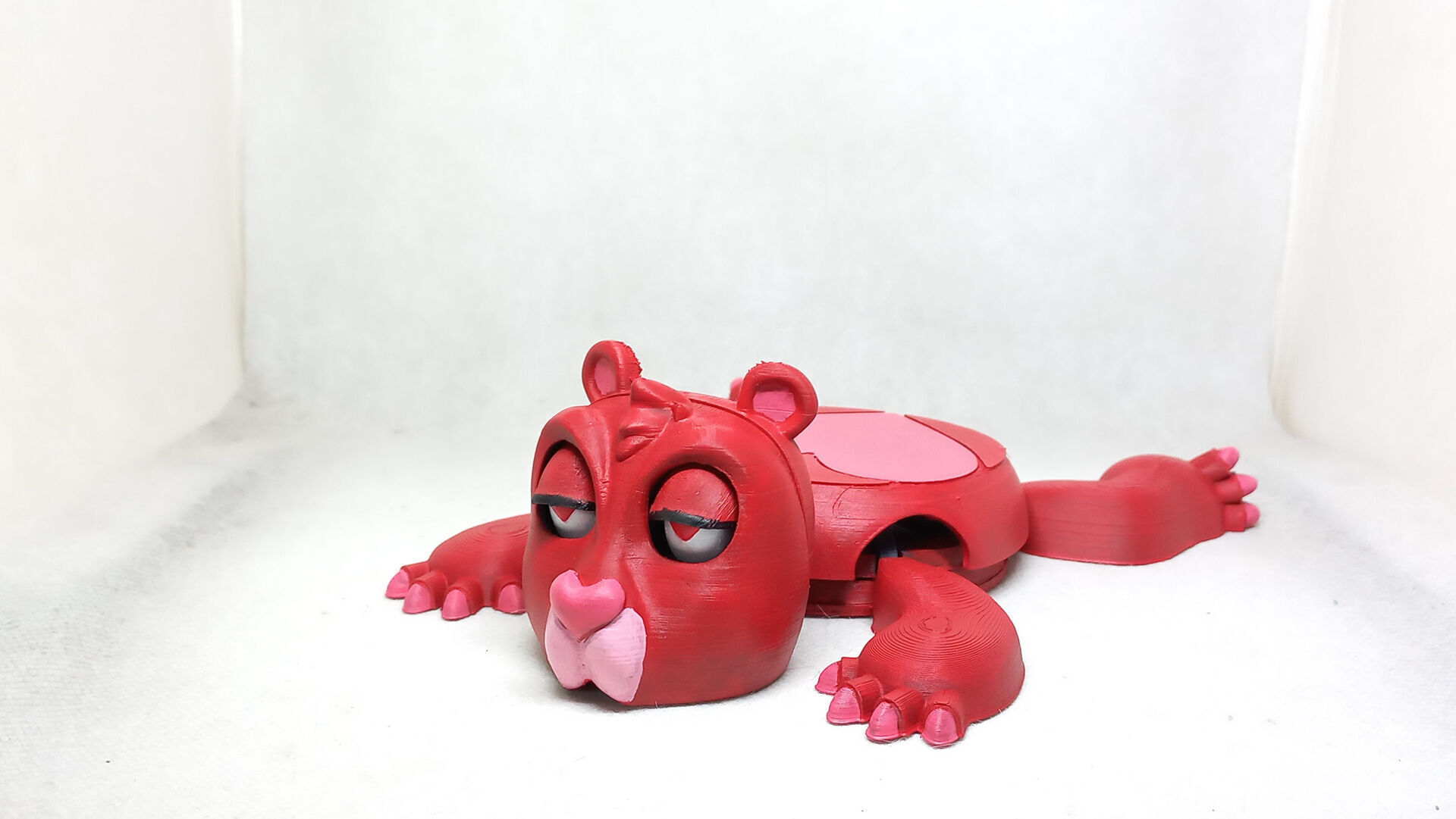 valentine teddy bear cup holder No Supports needed 3D print model_3