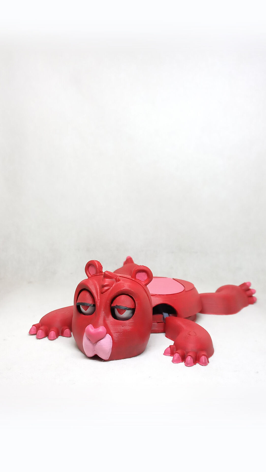 valentine teddy bear cup holder No Supports needed 3D print model_11