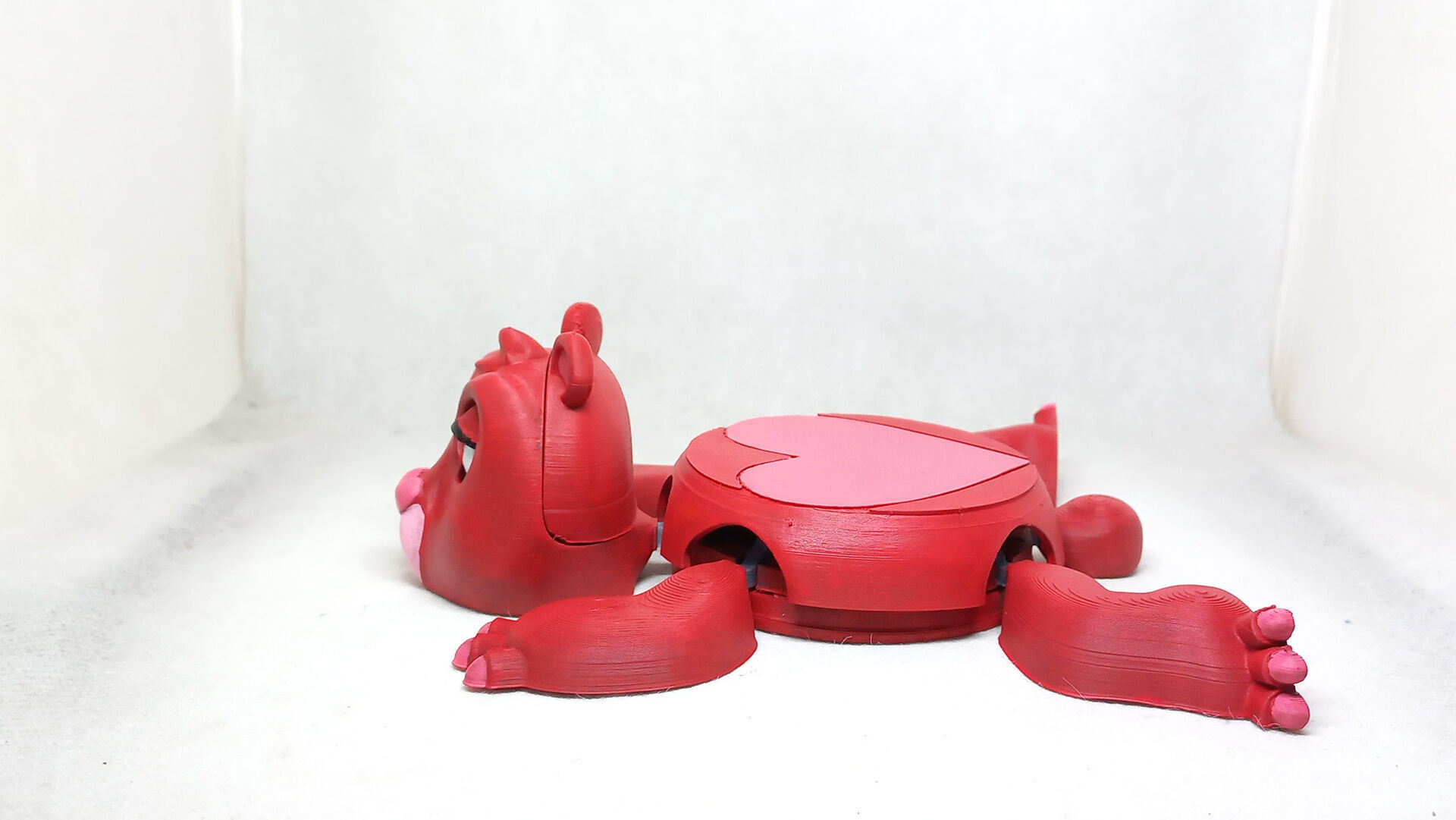 valentine teddy bear cup holder No Supports needed 3D print model_4