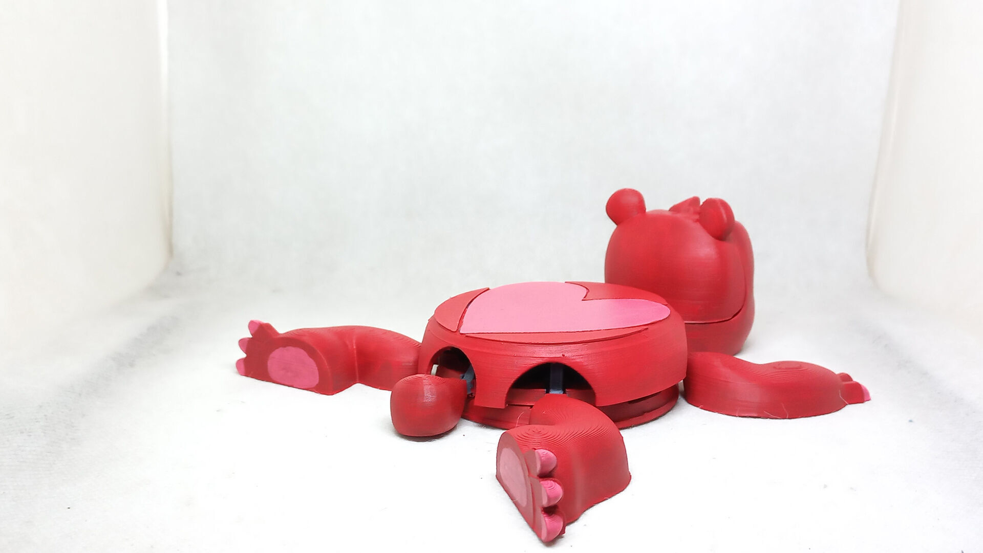 valentine teddy bear cup holder No Supports needed 3D print model_7