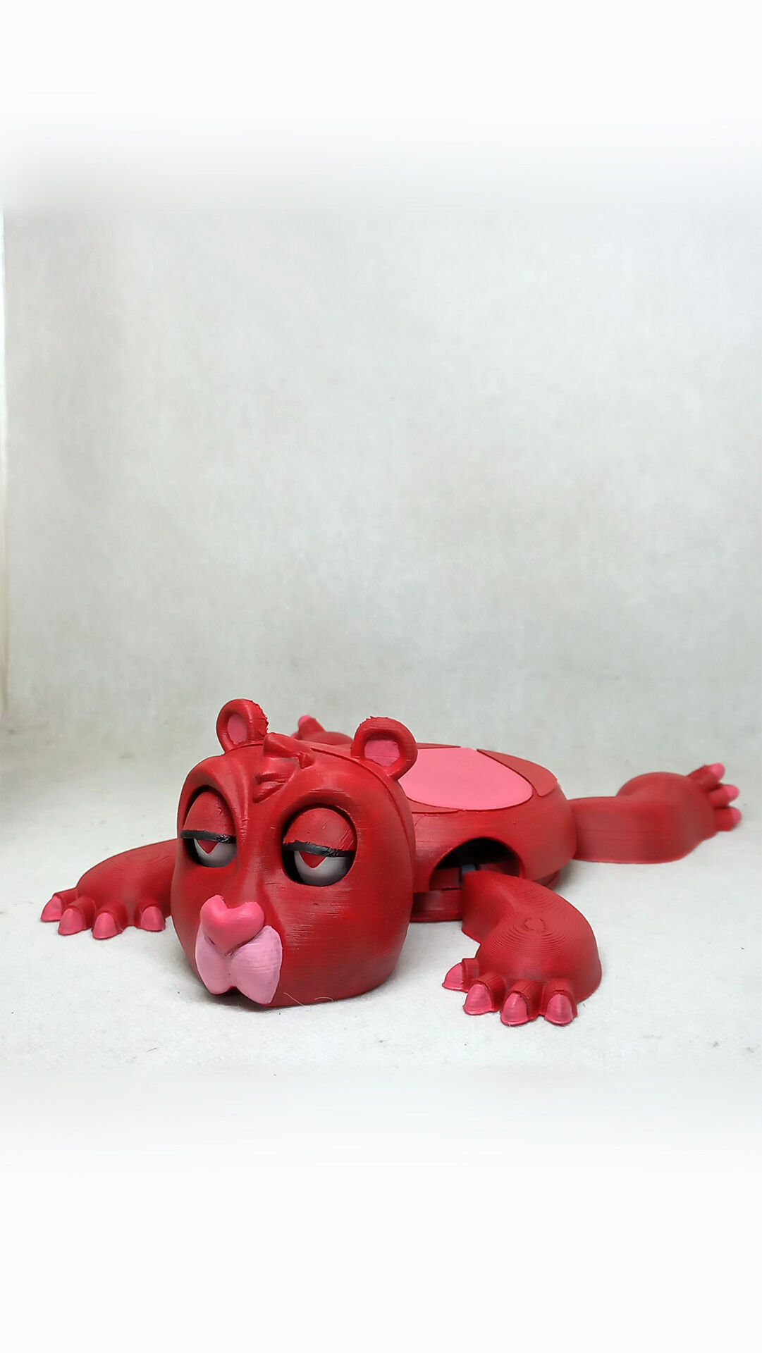 valentine teddy bear cup holder No Supports needed 3D print model_2