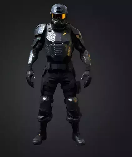 Near Future Soldier Free 3D print model