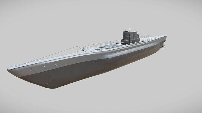 Submarine Low-poly 3D model