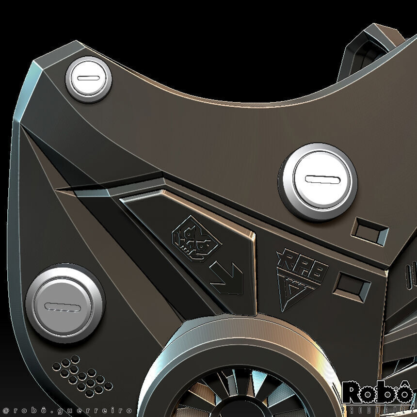 Cyberpunk Techwear Robot  Mask 3D print model_10