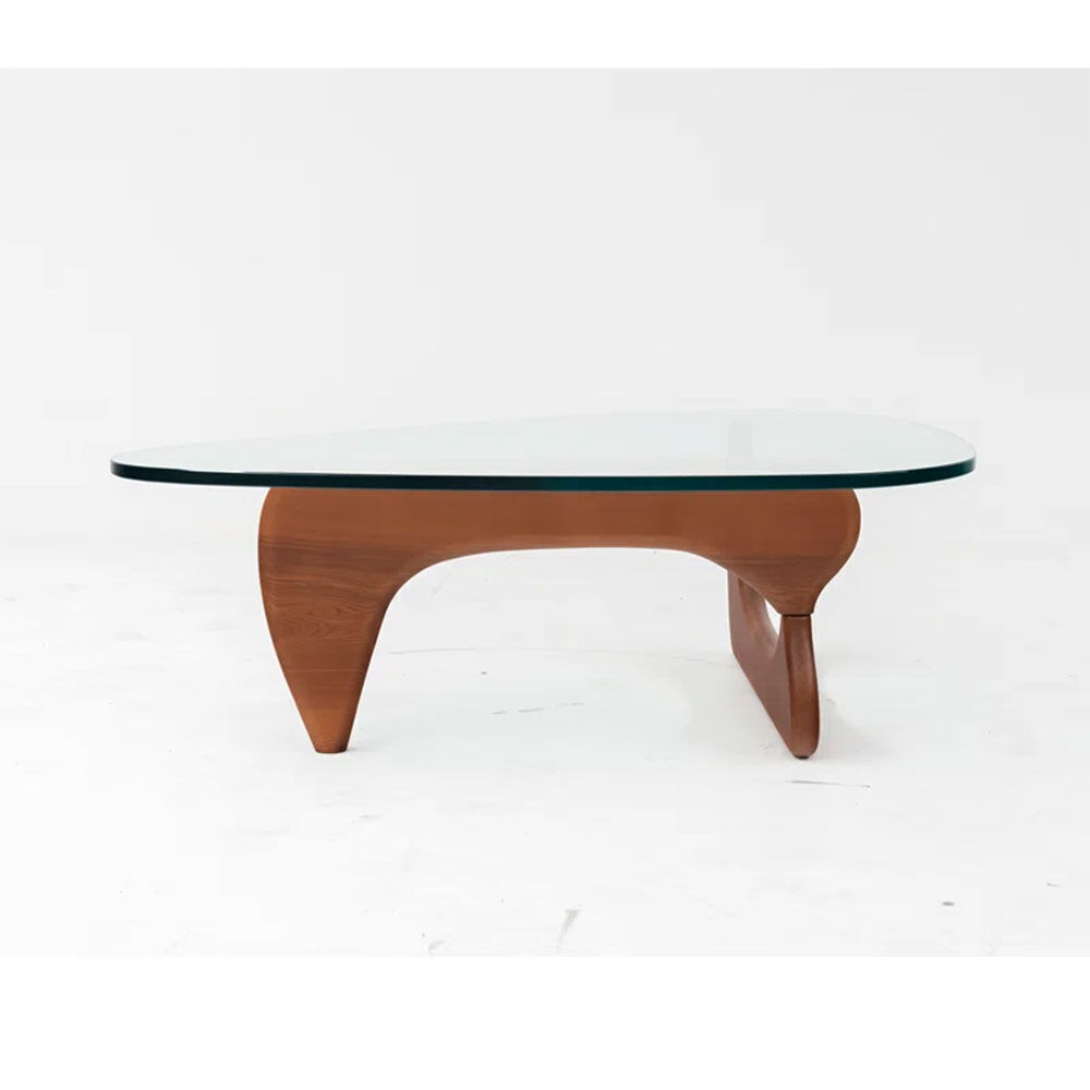 Glass Top wooden Coffee Table 3D model_3