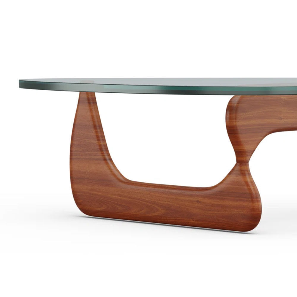 Glass Top wooden Coffee Table 3D model_2