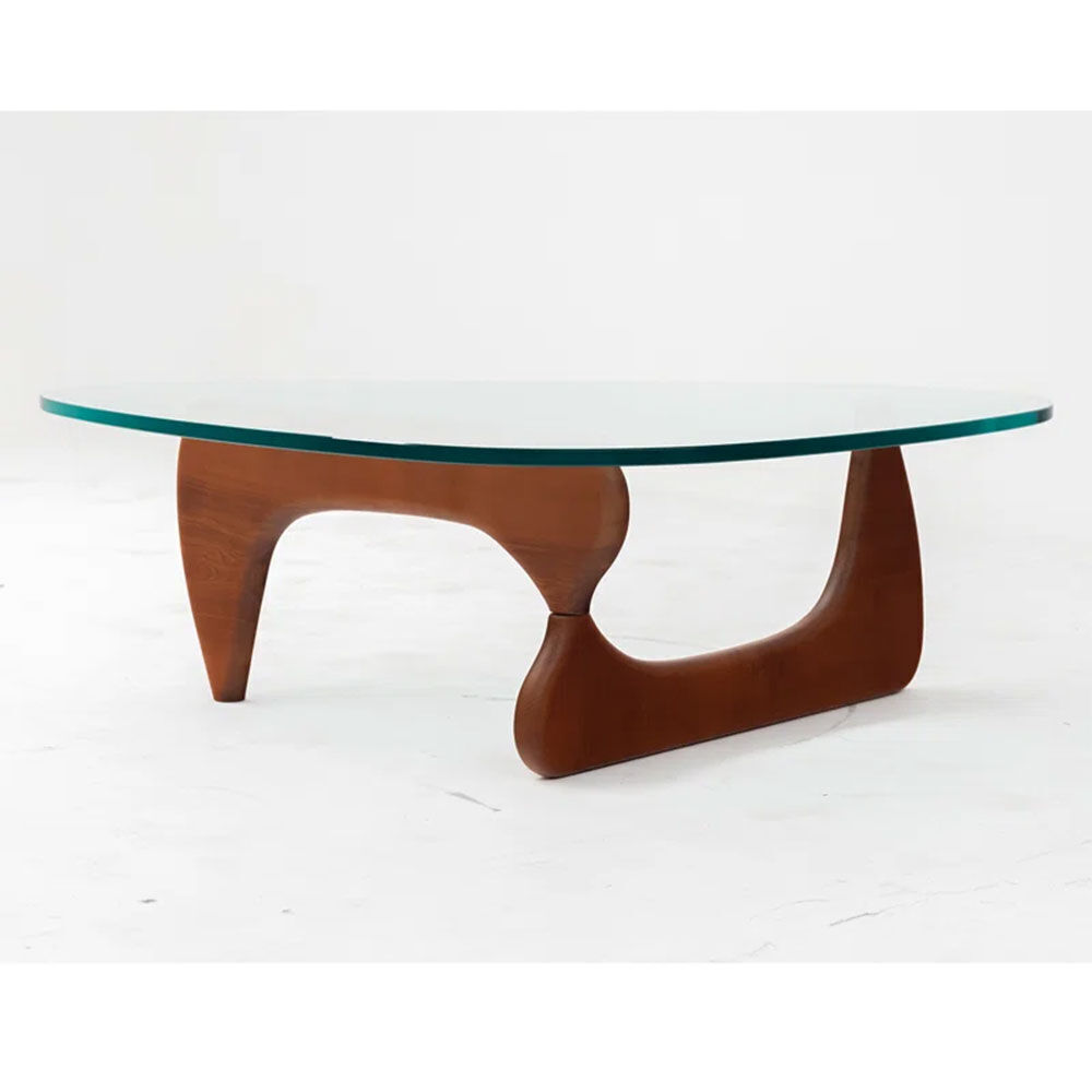 Glass Top wooden Coffee Table 3D model_4