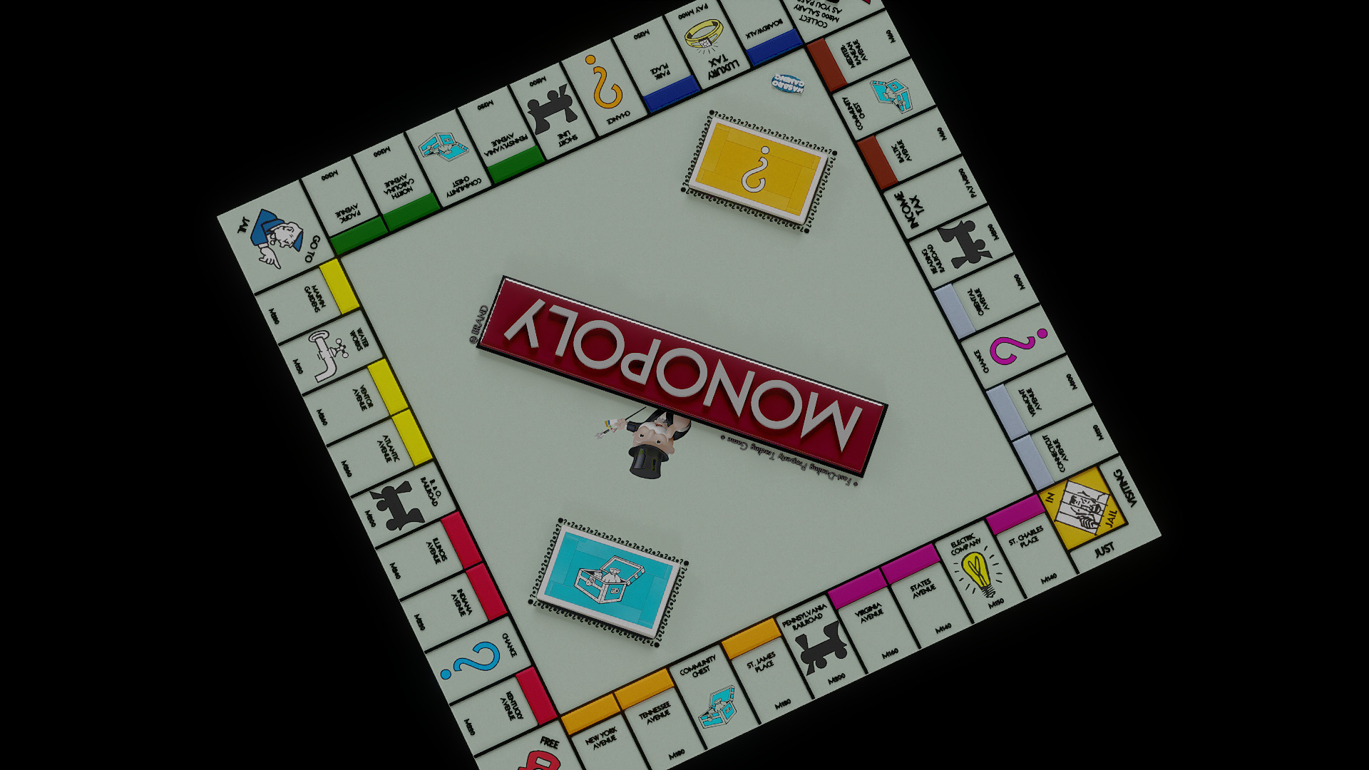 monopoly board game 3D model_4