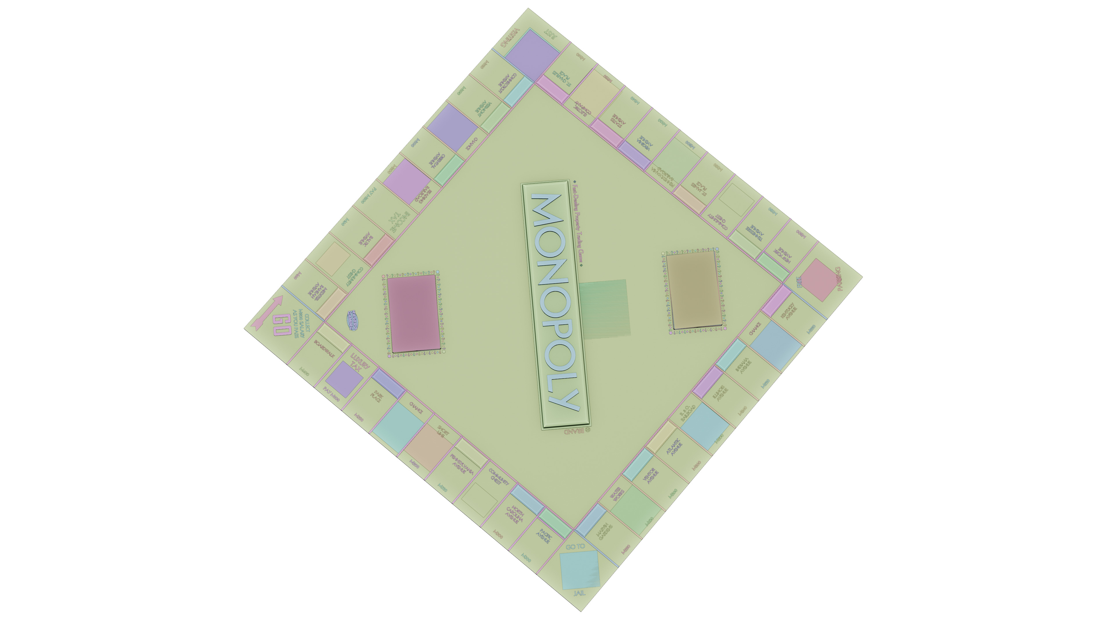 monopoly board game 3D model_11