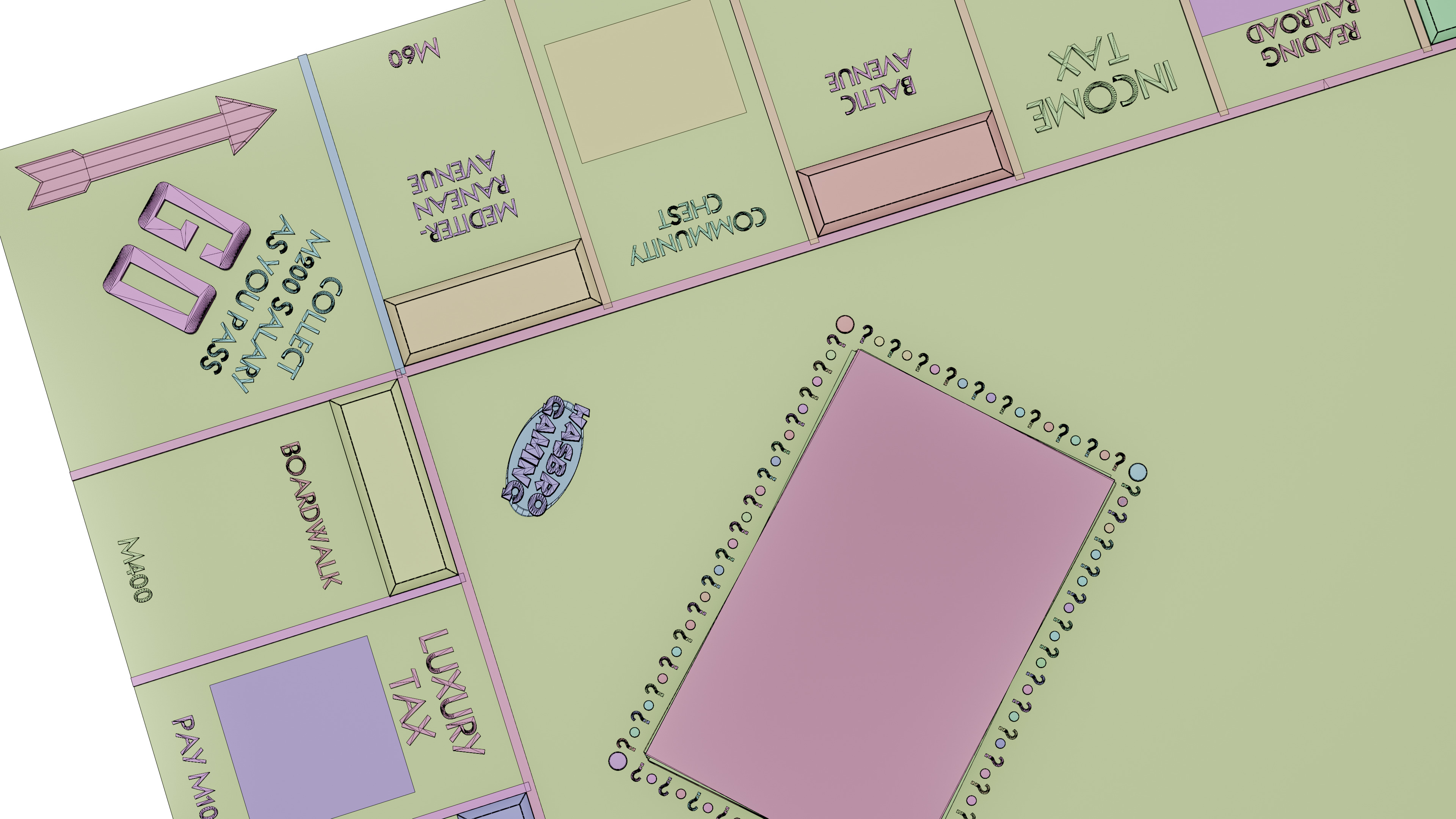 monopoly board game 3D model_14