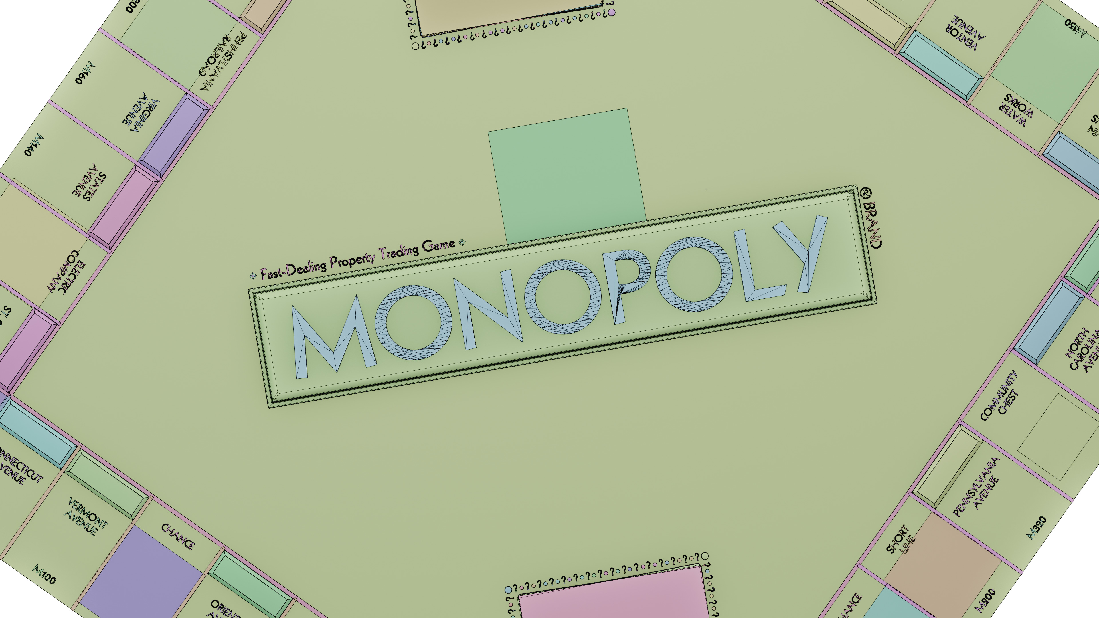 monopoly board game 3D model_13