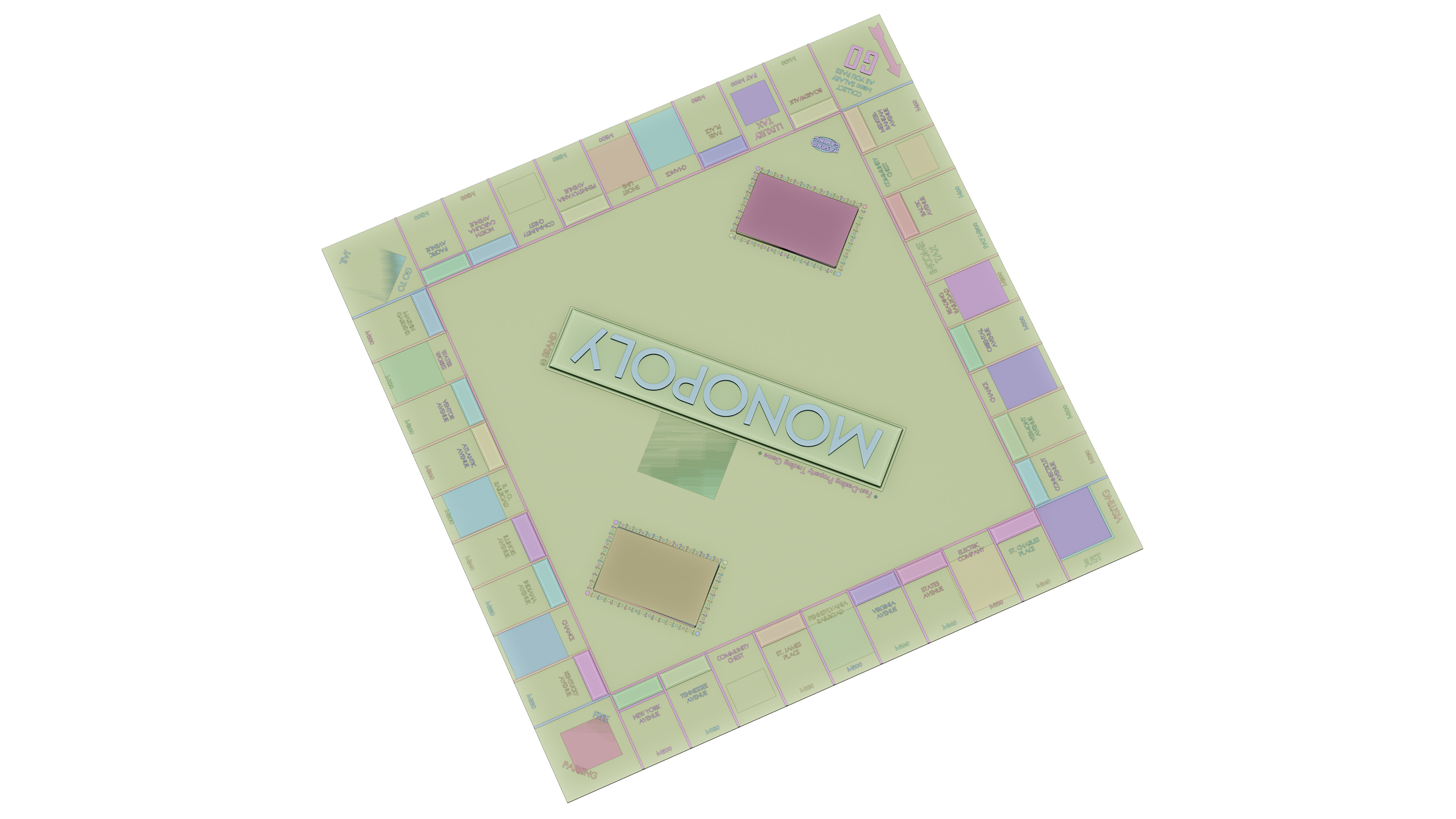 monopoly board game 3D model_9