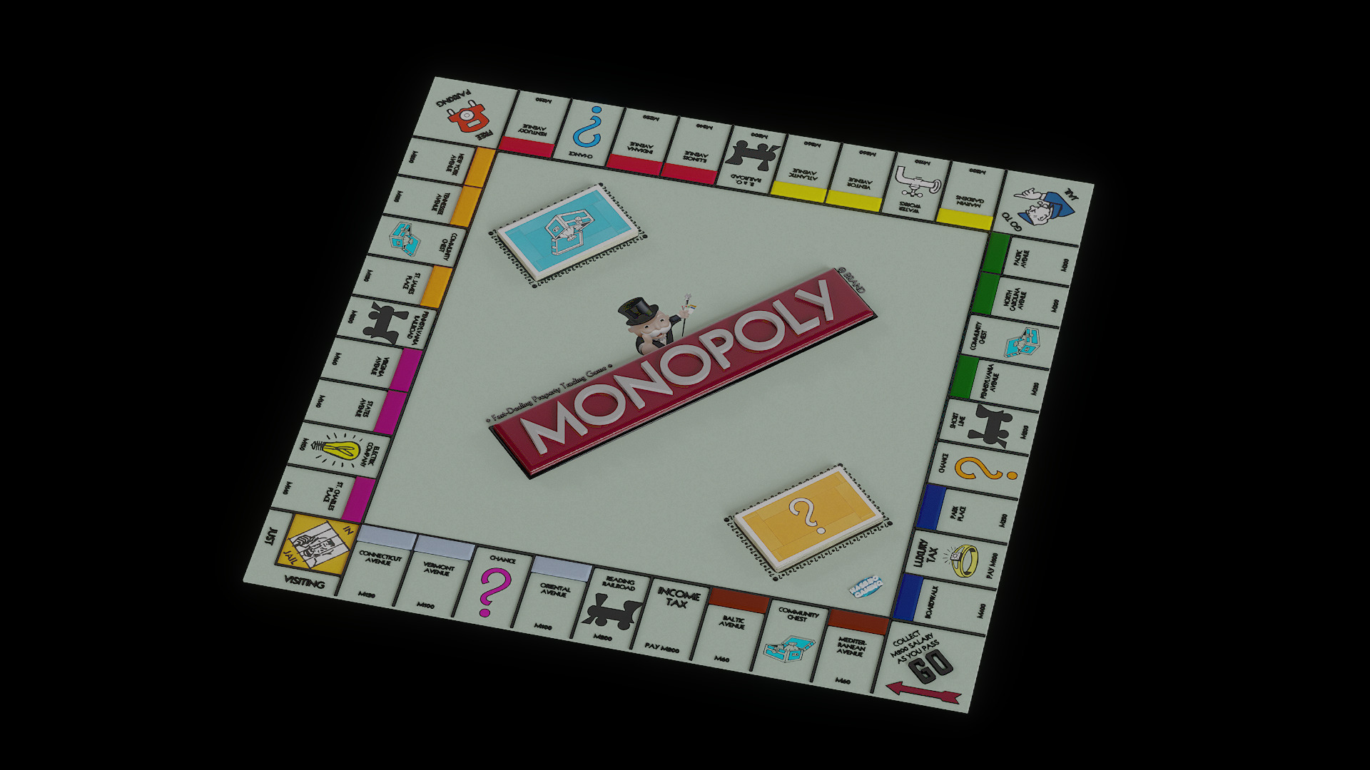 monopoly board game 3D model_2