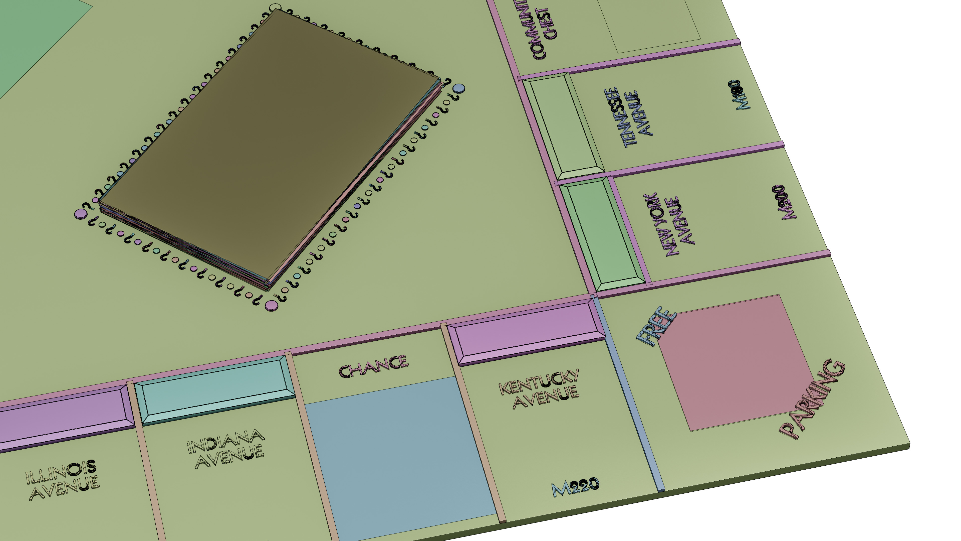 monopoly board game 3D model_16