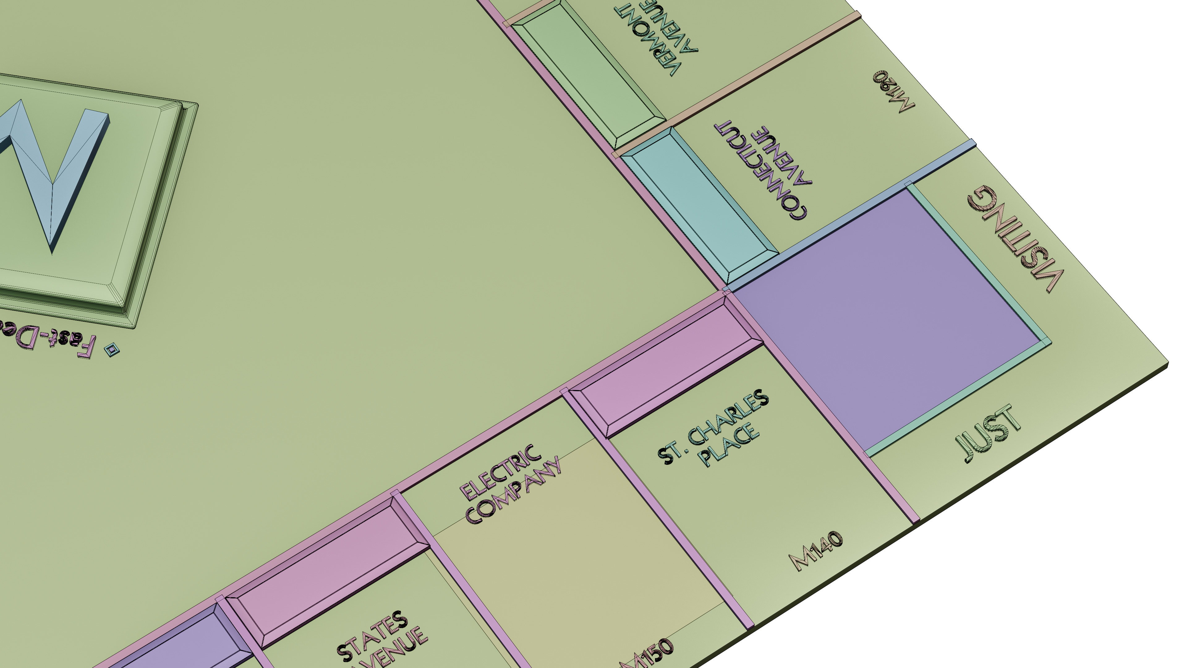 monopoly board game 3D model_17