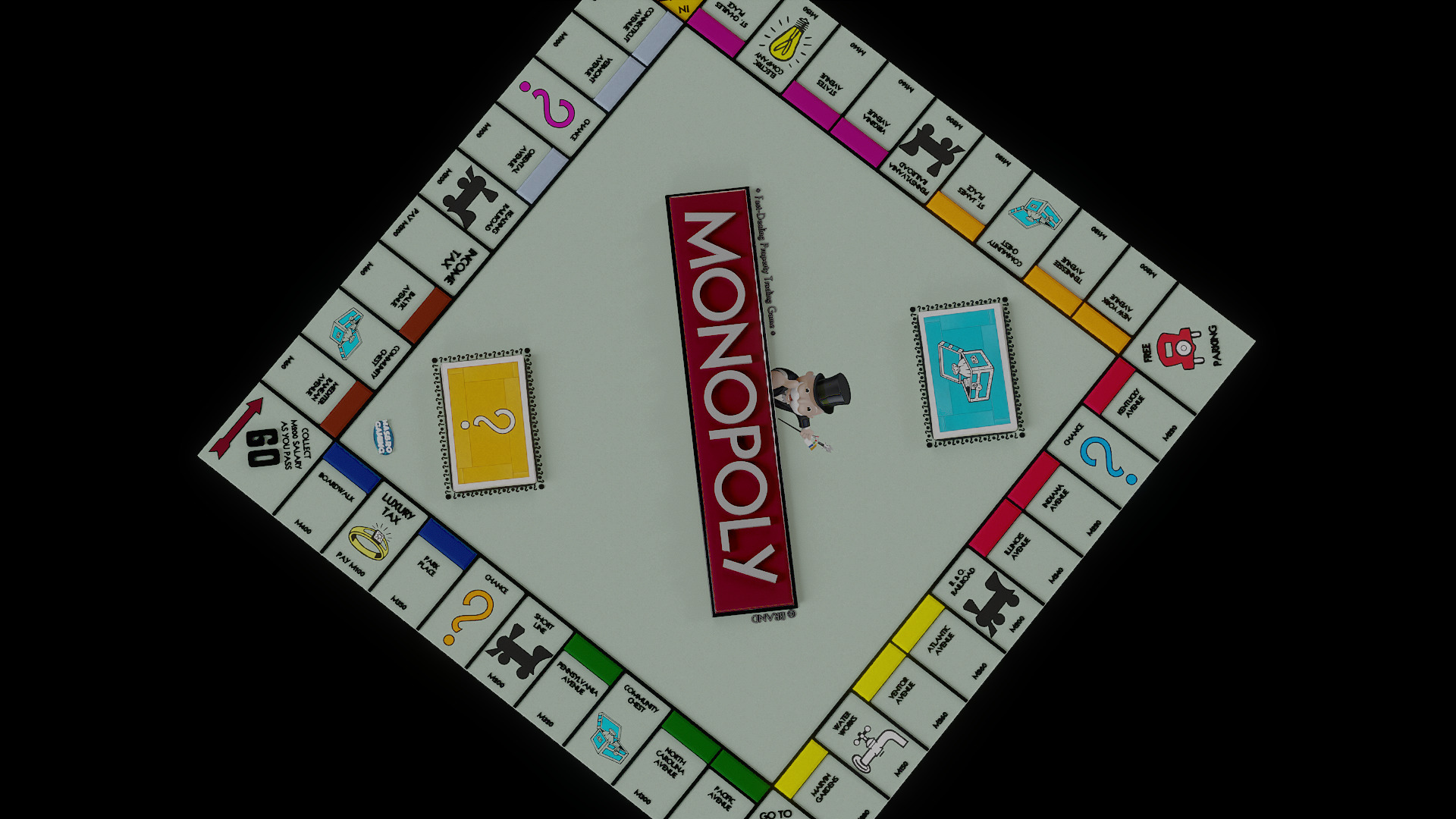 monopoly board game 3D model_6