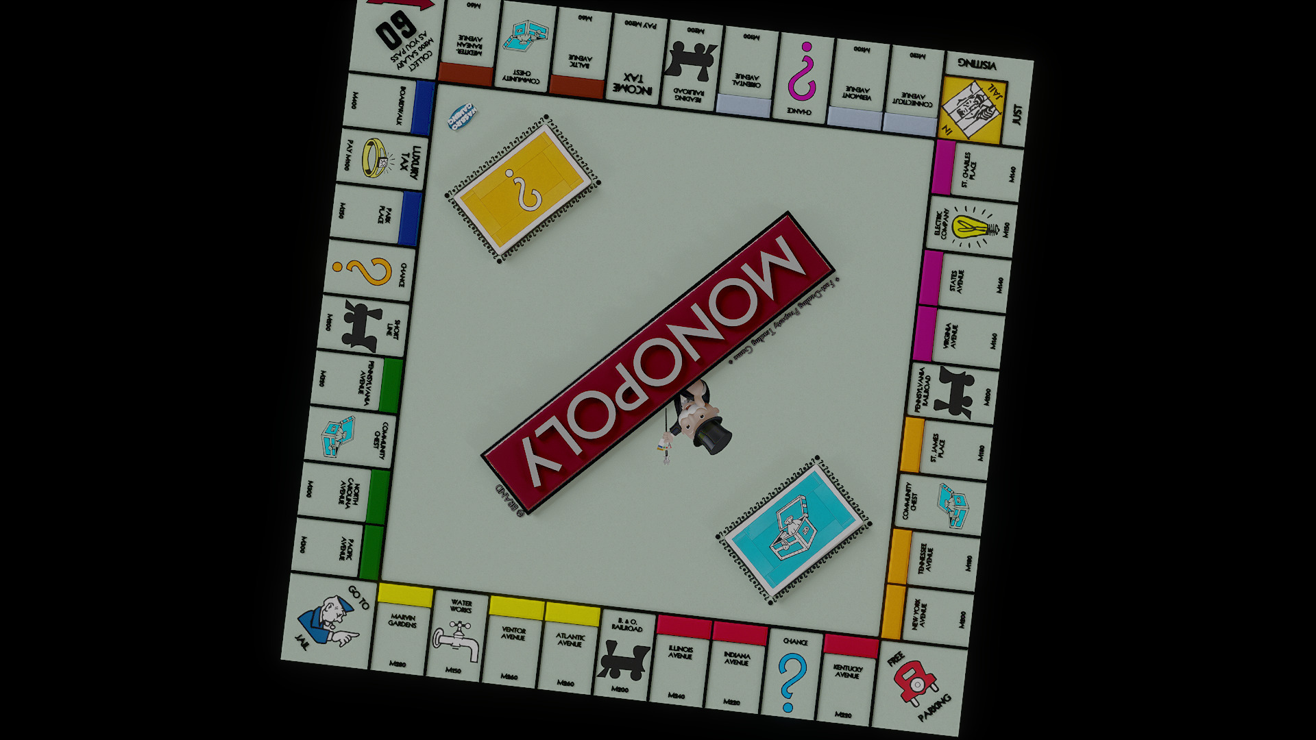 monopoly board game 3D model_5