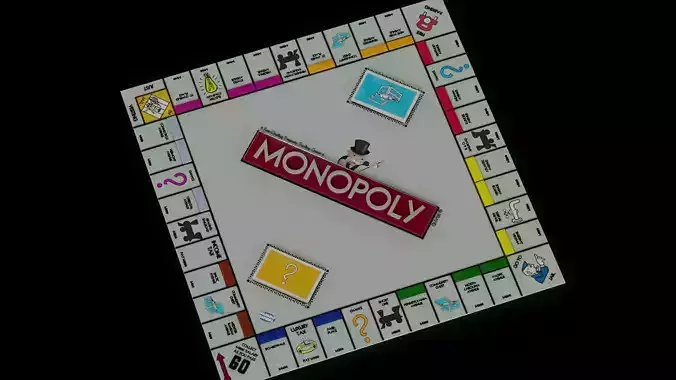 monopoly board game 3D model