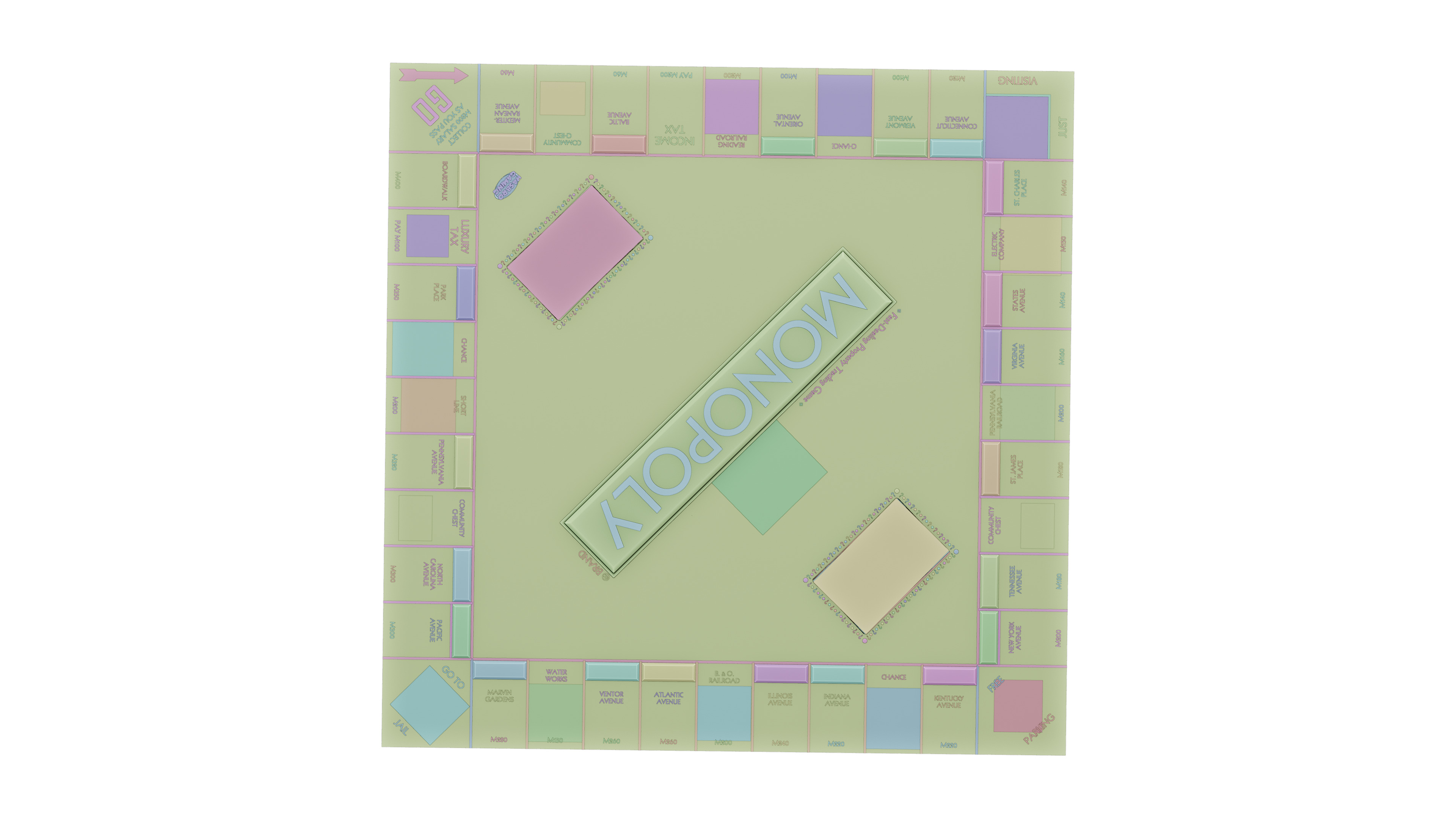 monopoly board game 3D model_10