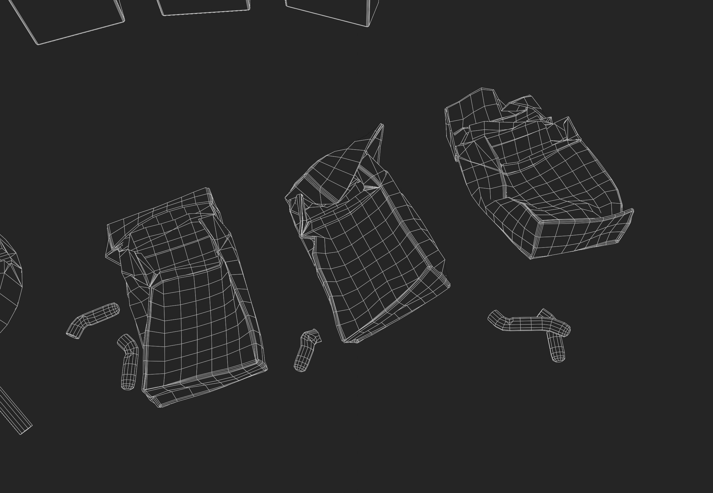 Realistic Smoking Pack Collection Low-poly 3D model_12