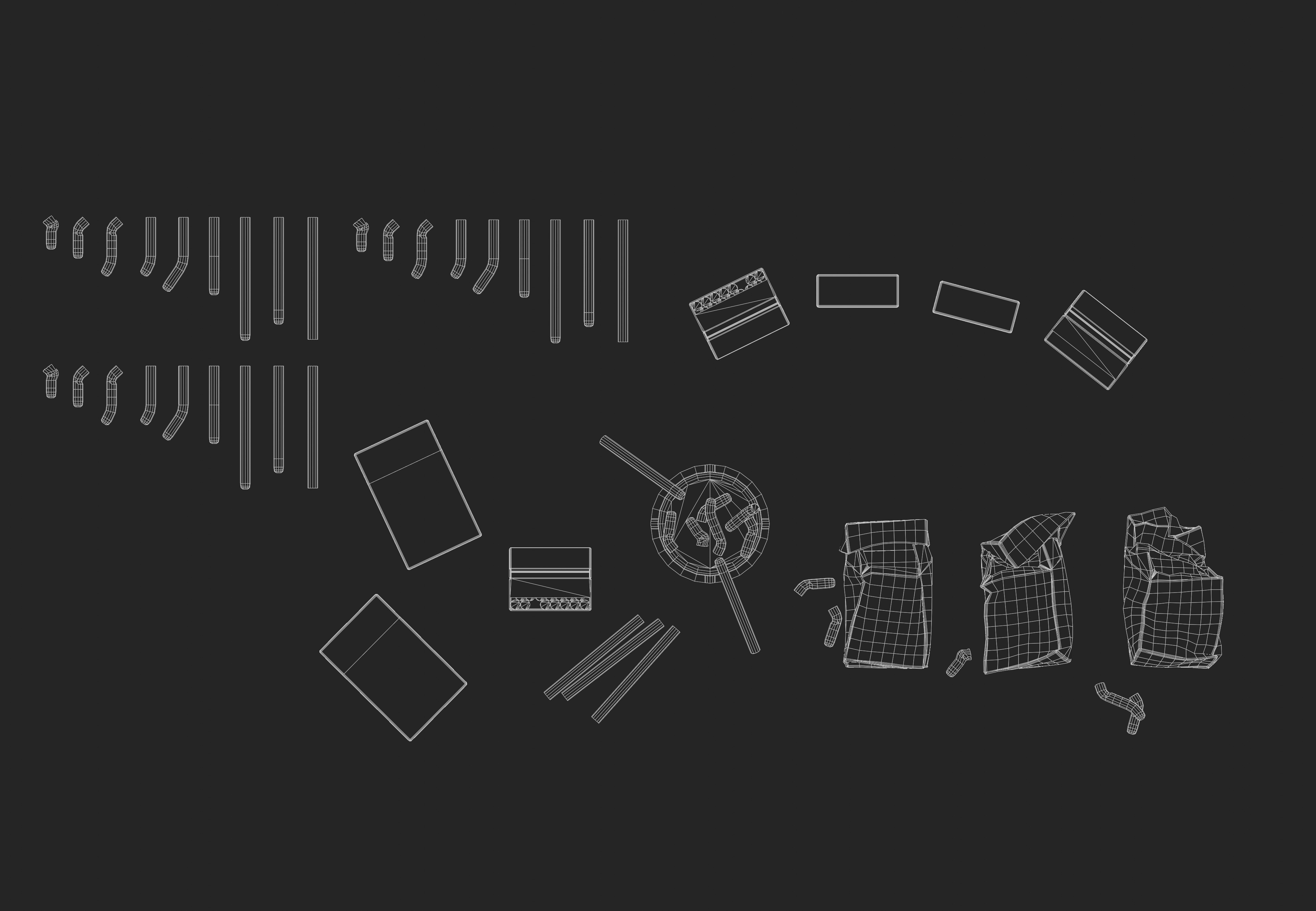 Realistic Smoking Pack Collection Low-poly 3D model_15