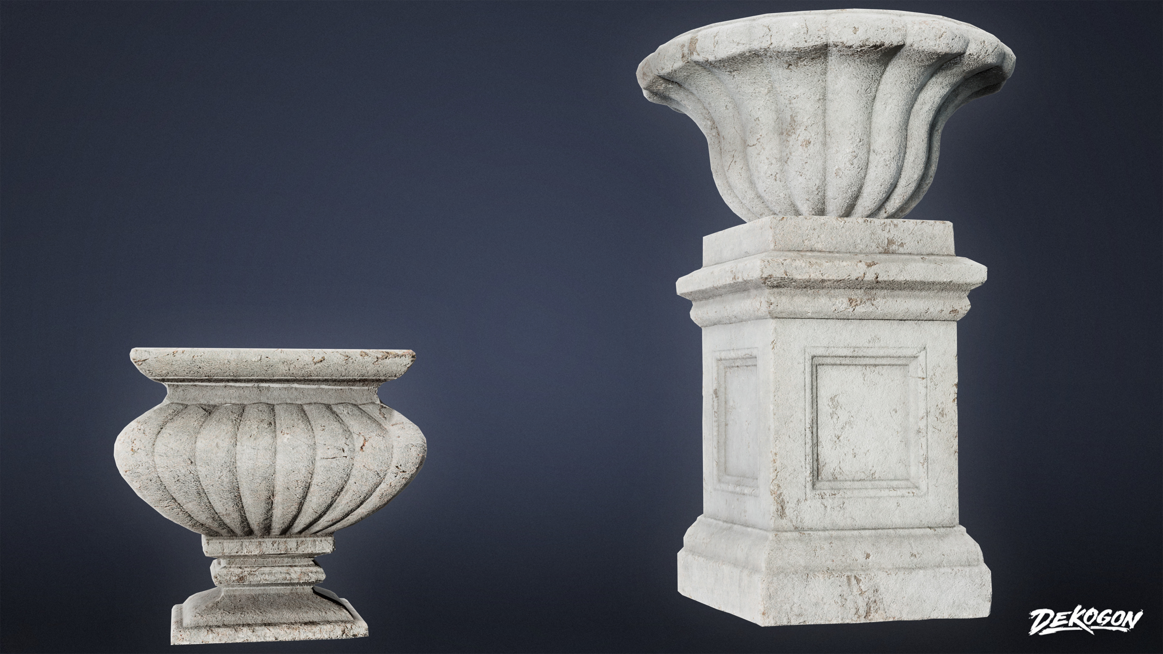 STONE SCULPTURES - Stone Decor 04 - LOW POLY Low-poly 3D model_2
