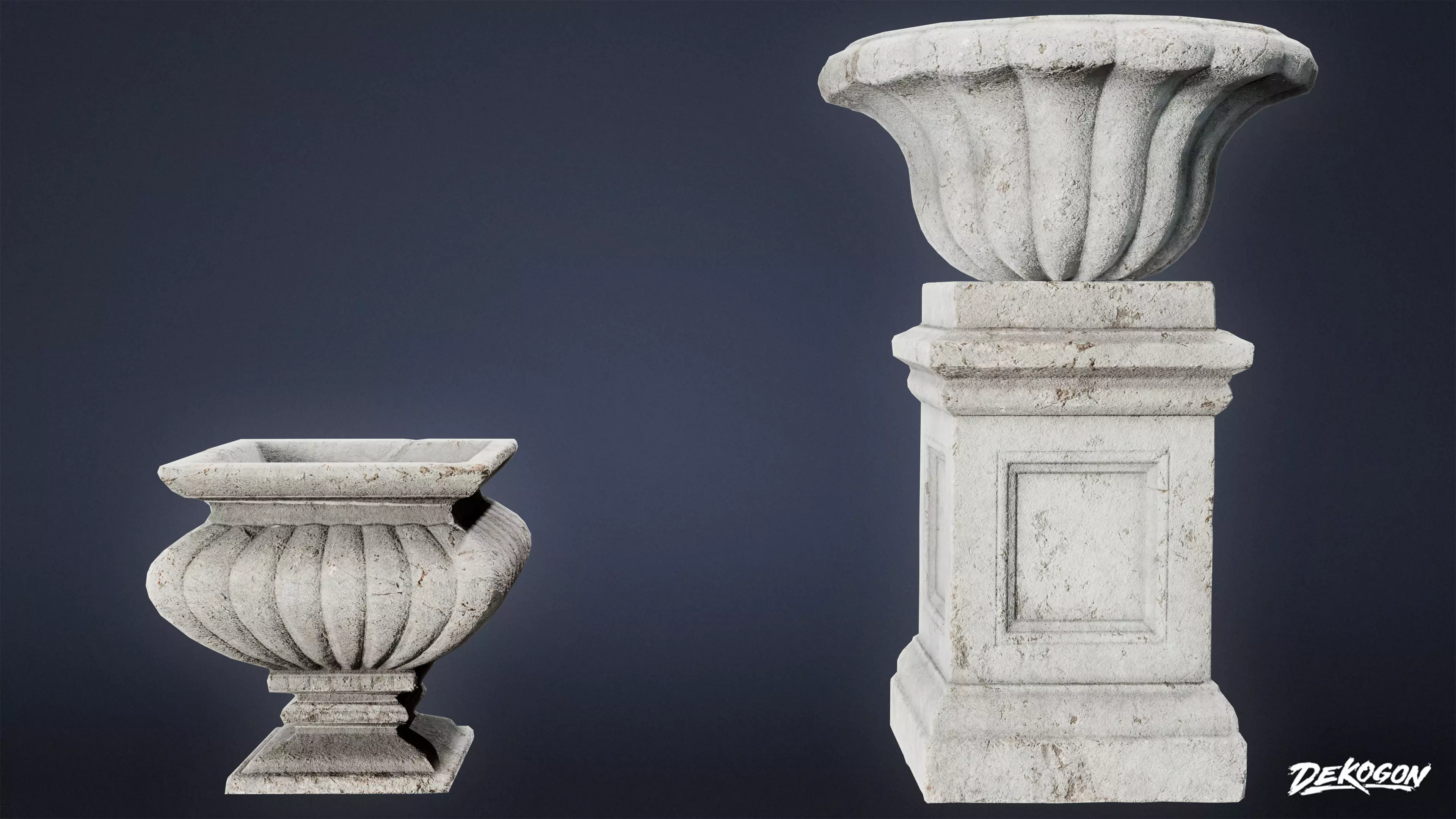 STONE SCULPTURES - Stone Decor 04 - LOW POLY Low-poly 3D model_0