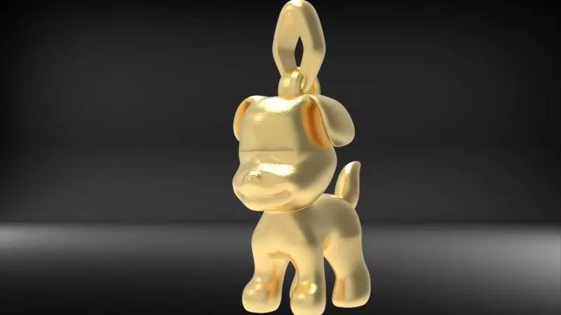 Puppy pendant 3D print model