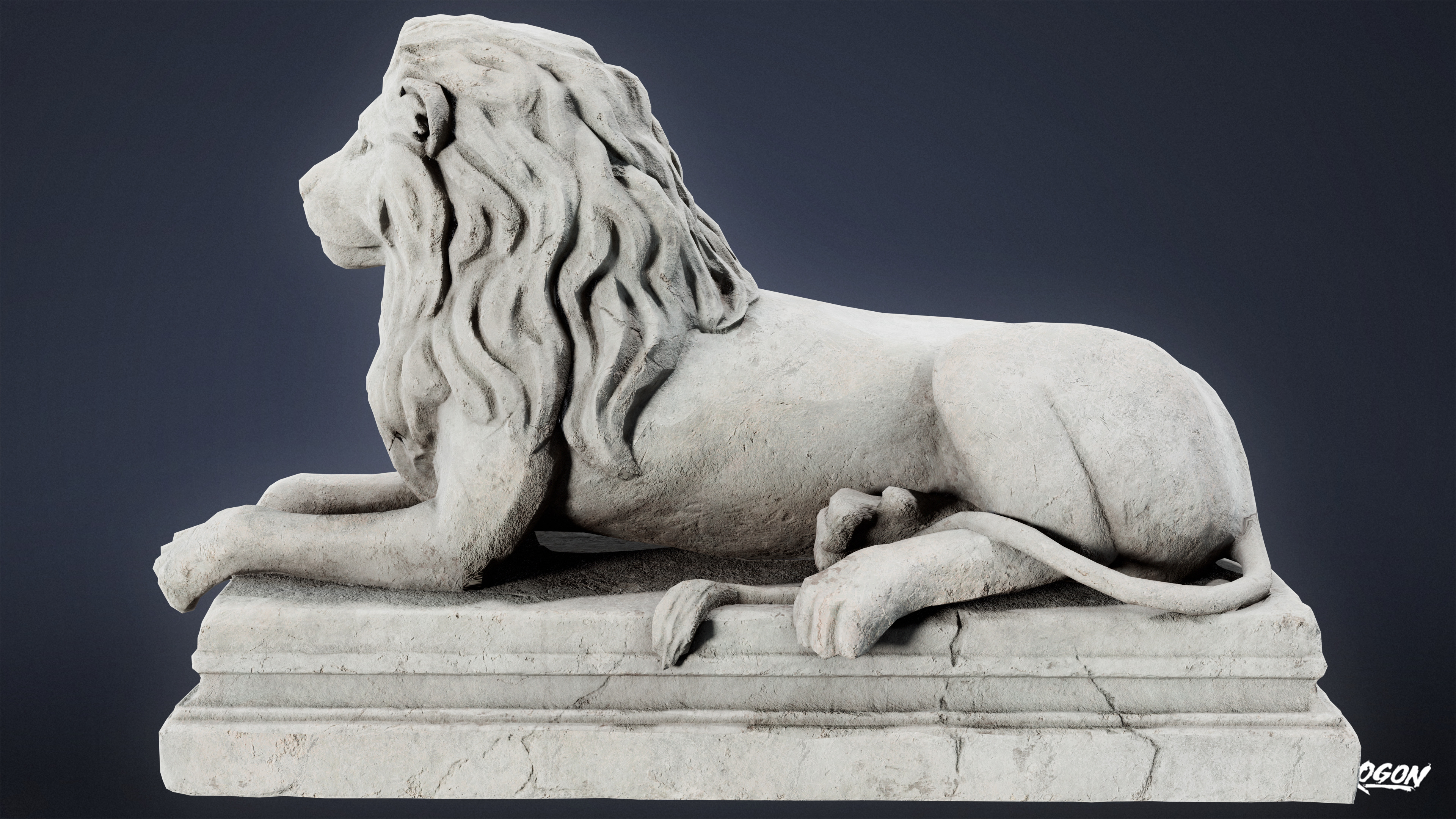 STONE SCULPTURES - Stone Decor 07 - LOW POLY Low-poly 3D model_1