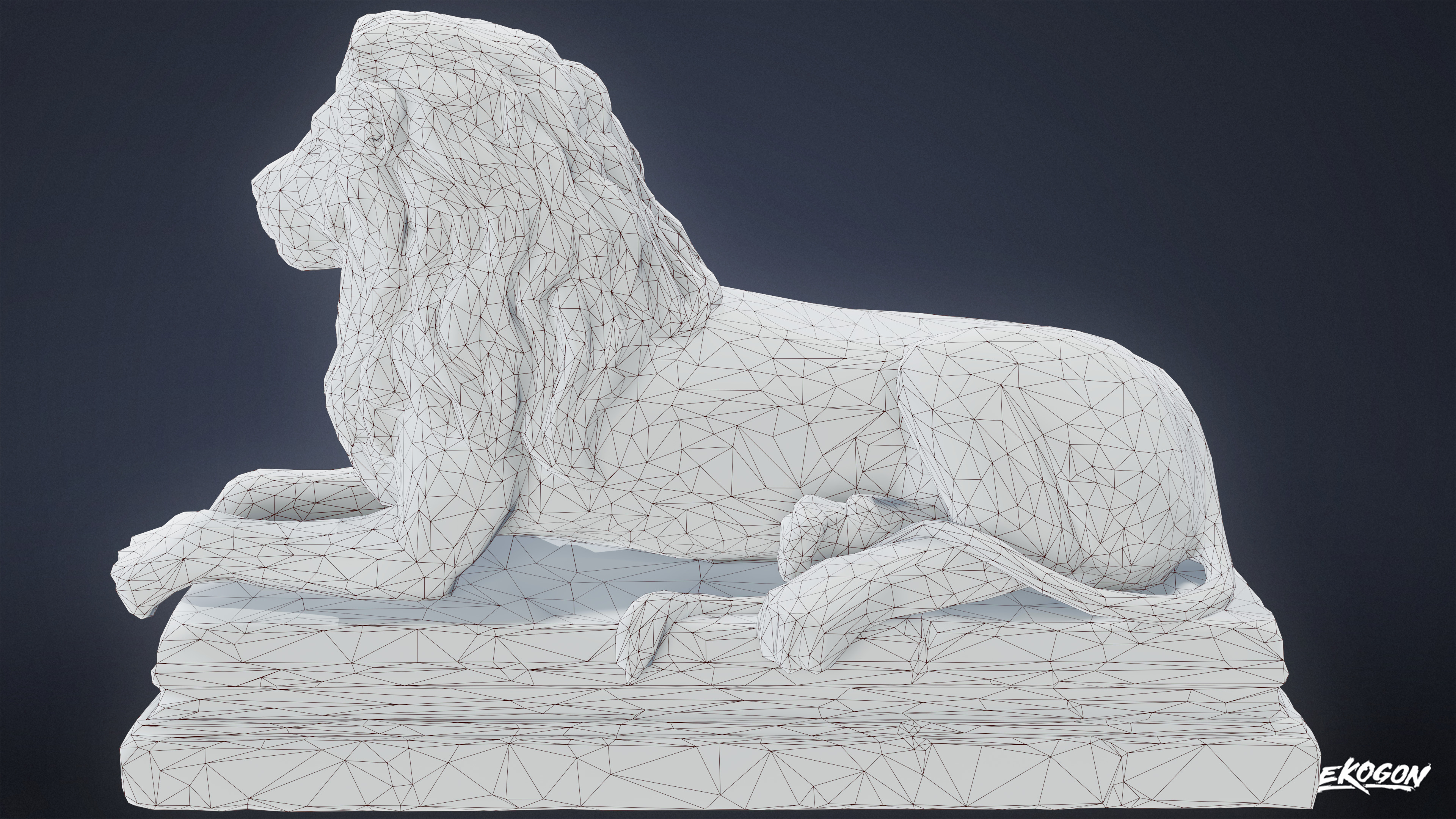 STONE SCULPTURES - Stone Decor 07 - LOW POLY Low-poly 3D model_9