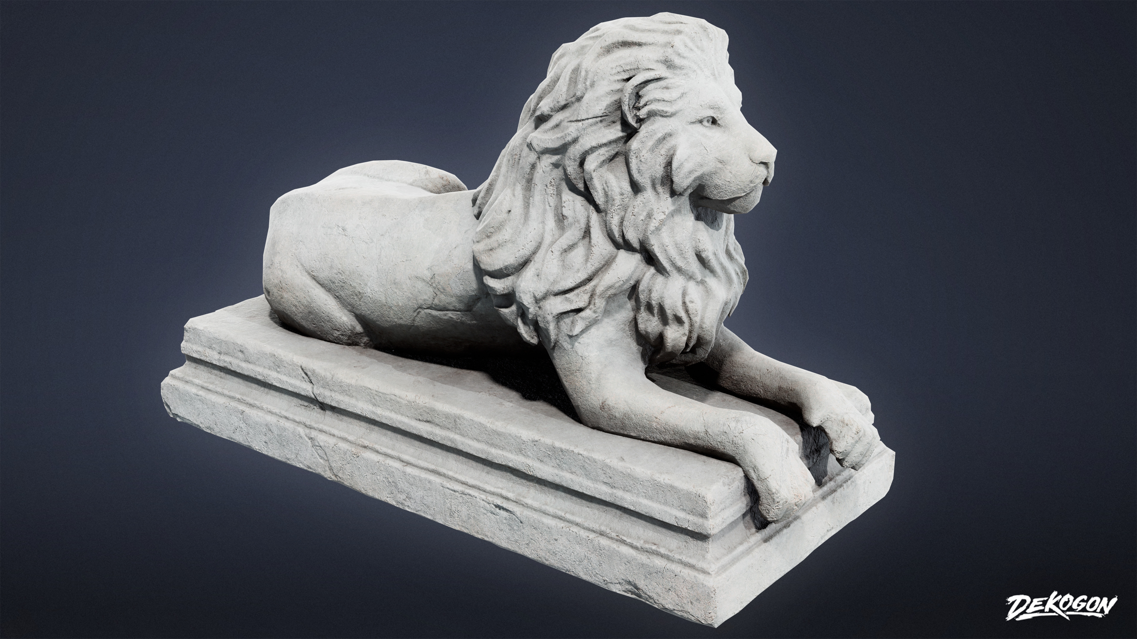 STONE SCULPTURES - Stone Decor 07 - LOW POLY Low-poly 3D model_4