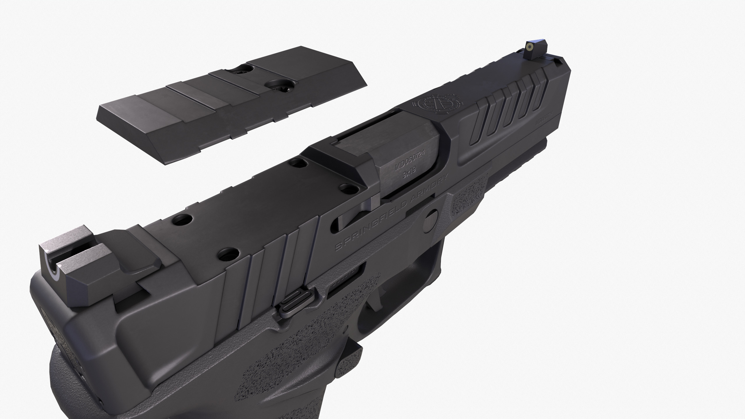 Springfield Echelon Handgun Low-poly 3D model_8