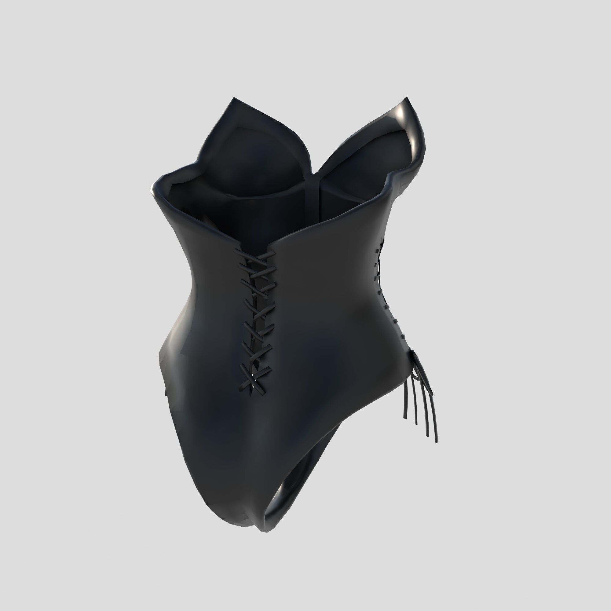 Corset Low-poly 3D model_3