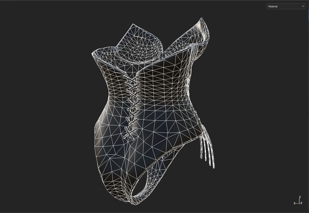 Corset Low-poly 3D model_8