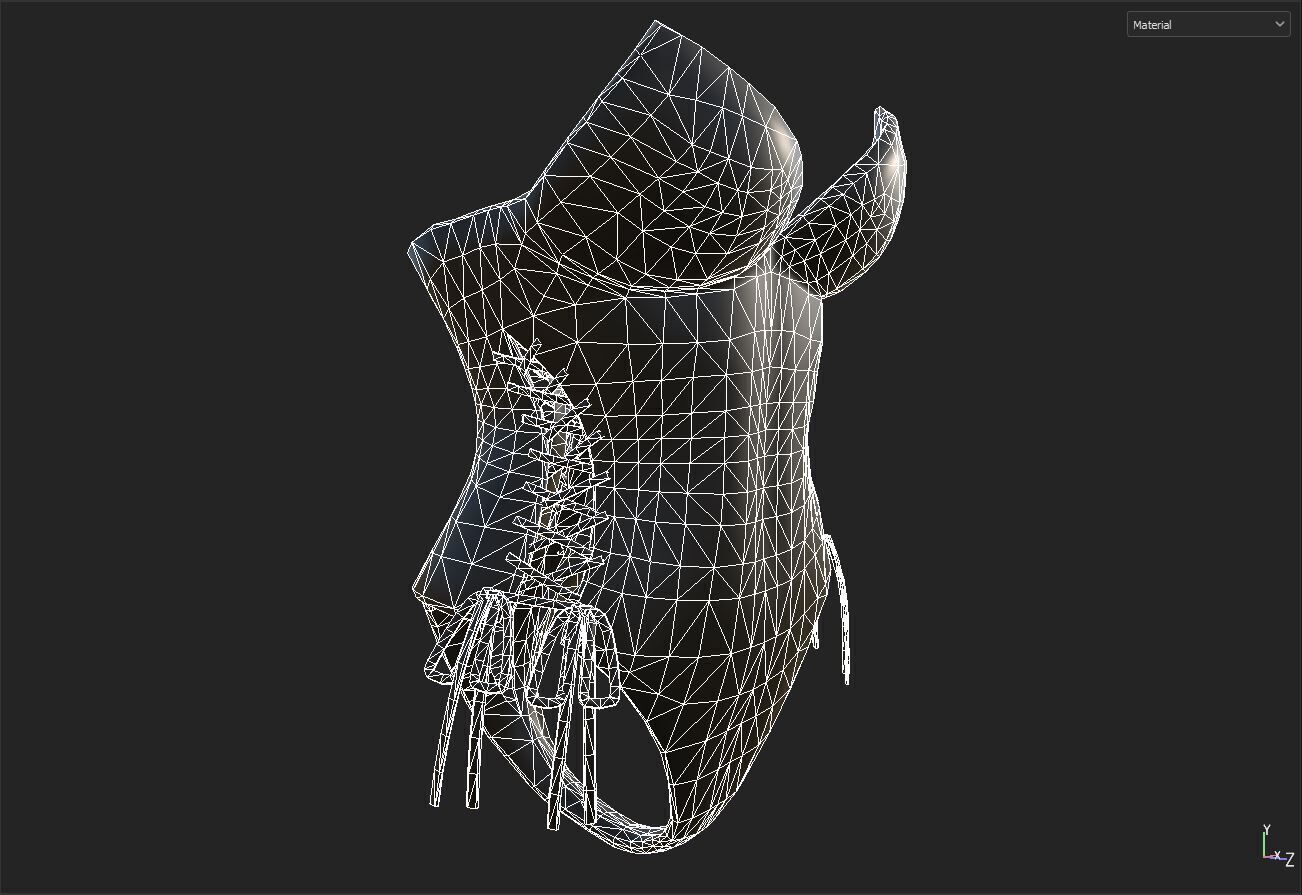 Corset Low-poly 3D model_7